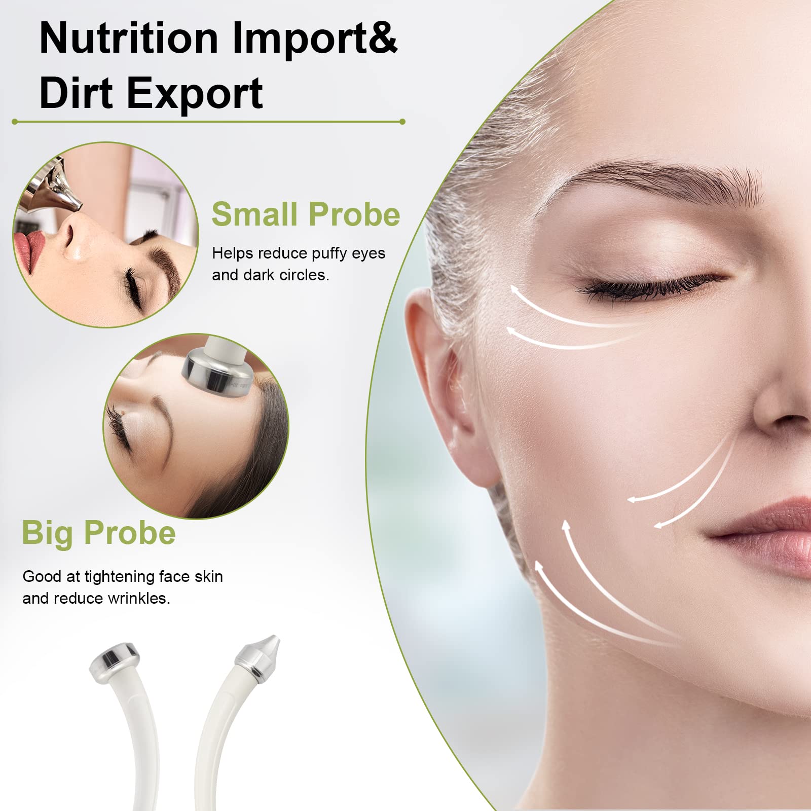 Elitzia 3 In 1 Dermabrasion Microdermabrasion Scrubber Facial Skin Rejuvenation Device ETSRNF903