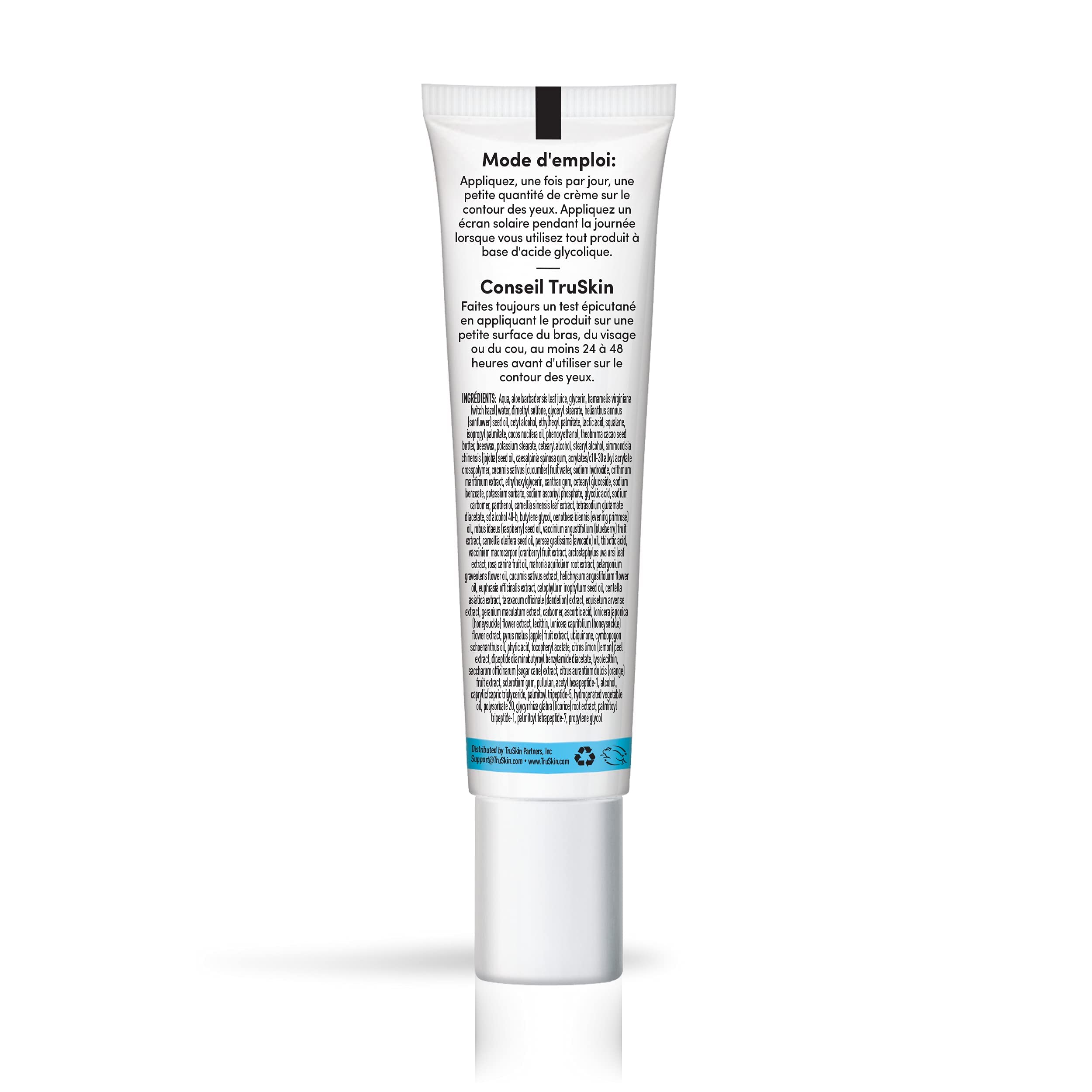 TruSkin Eye Cream for Dark Circles and Puffiness - With Hyaluronic Acid, Glycolic Acid, Vitamins C, B5 & E to Hydrate Delicate U