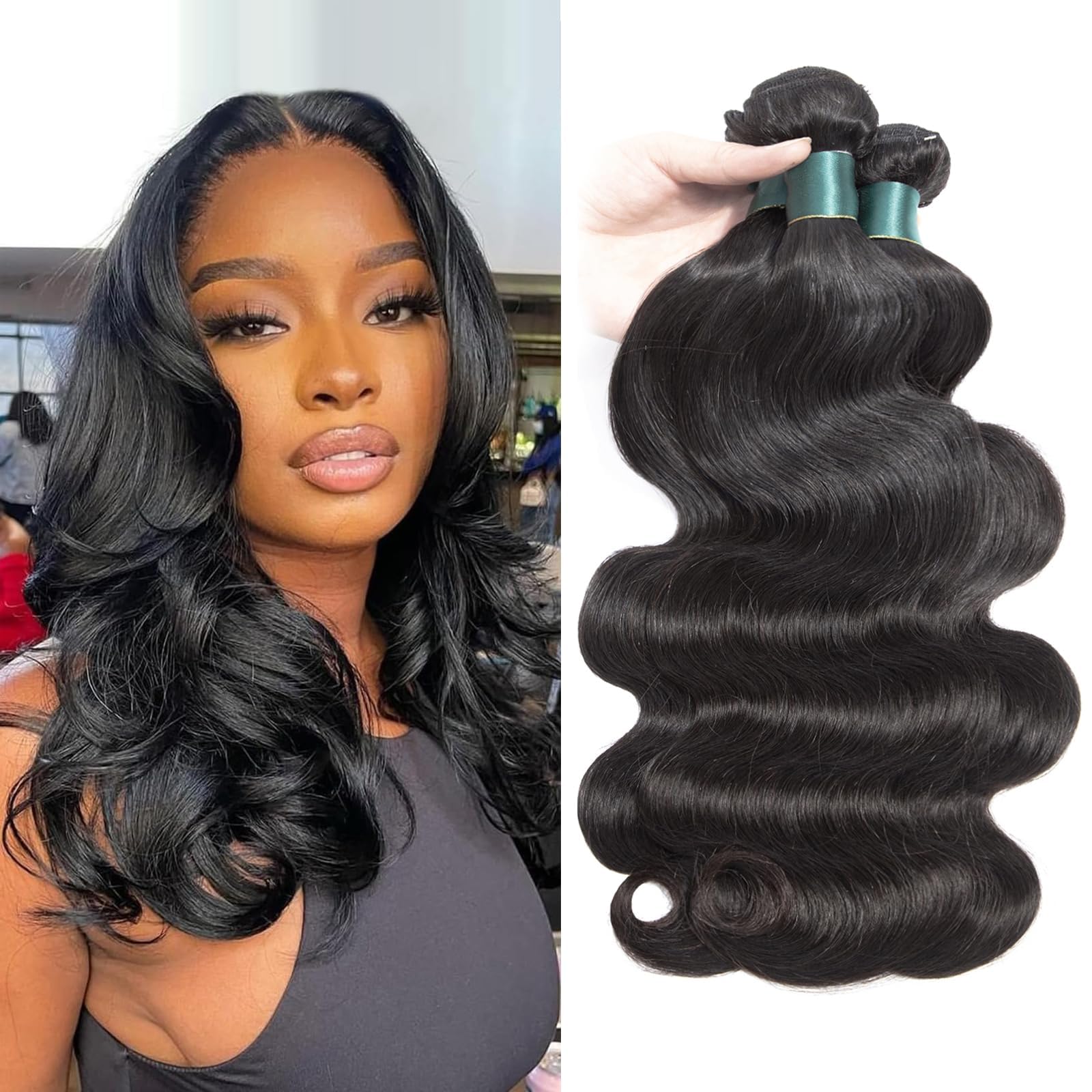 Superfect Human Hair Bundles Body Wave Bundles Human Hair 12A 100% Unprocessed Brazilian Virgin Hair Weave 3 Bundles Deals Human