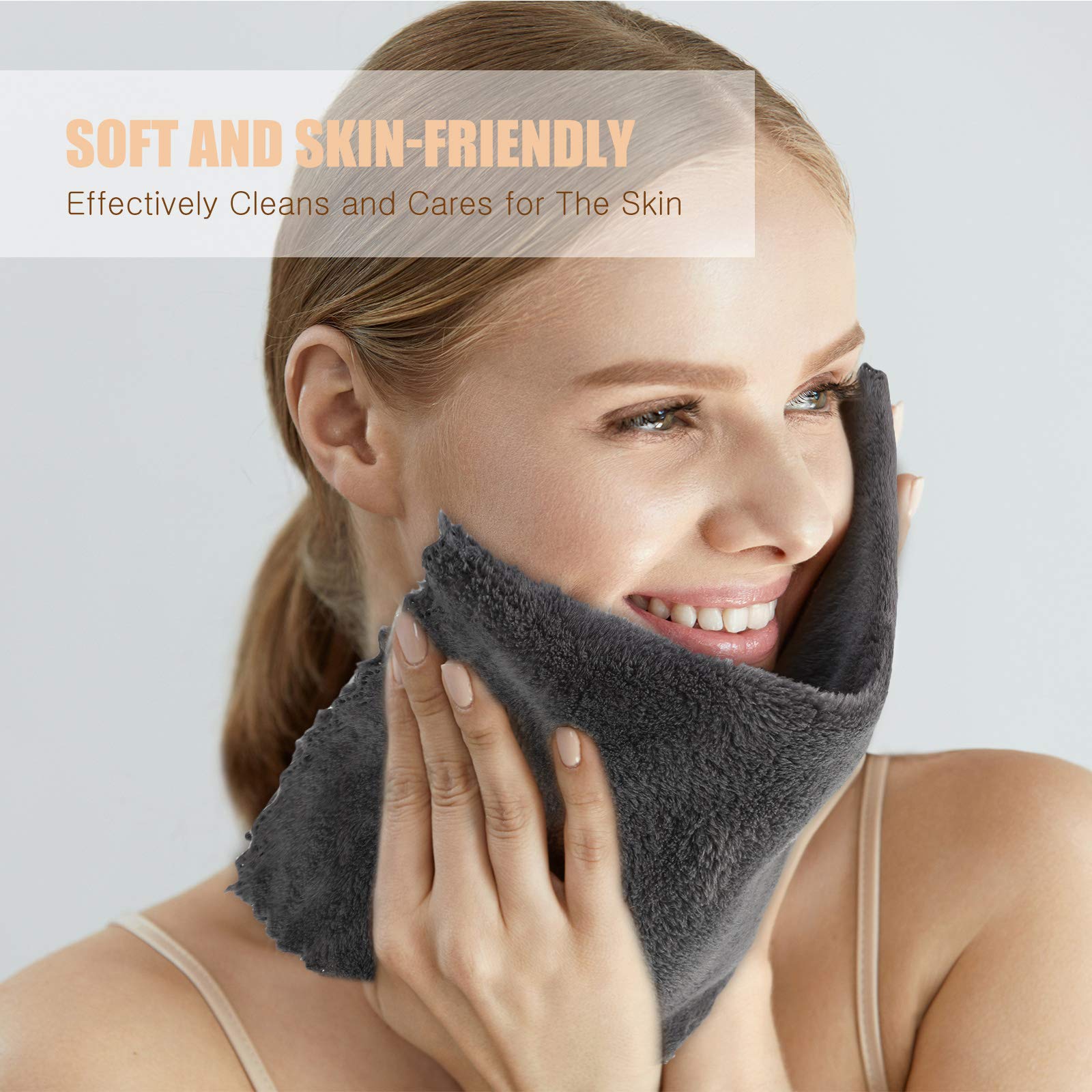 Syhood 12 Pieces Face Wash Cloth 12 X 12 In Makeup Remover Cloths Towel Coral Velvet Facial Microfiber Soft Fast Drying Facial C