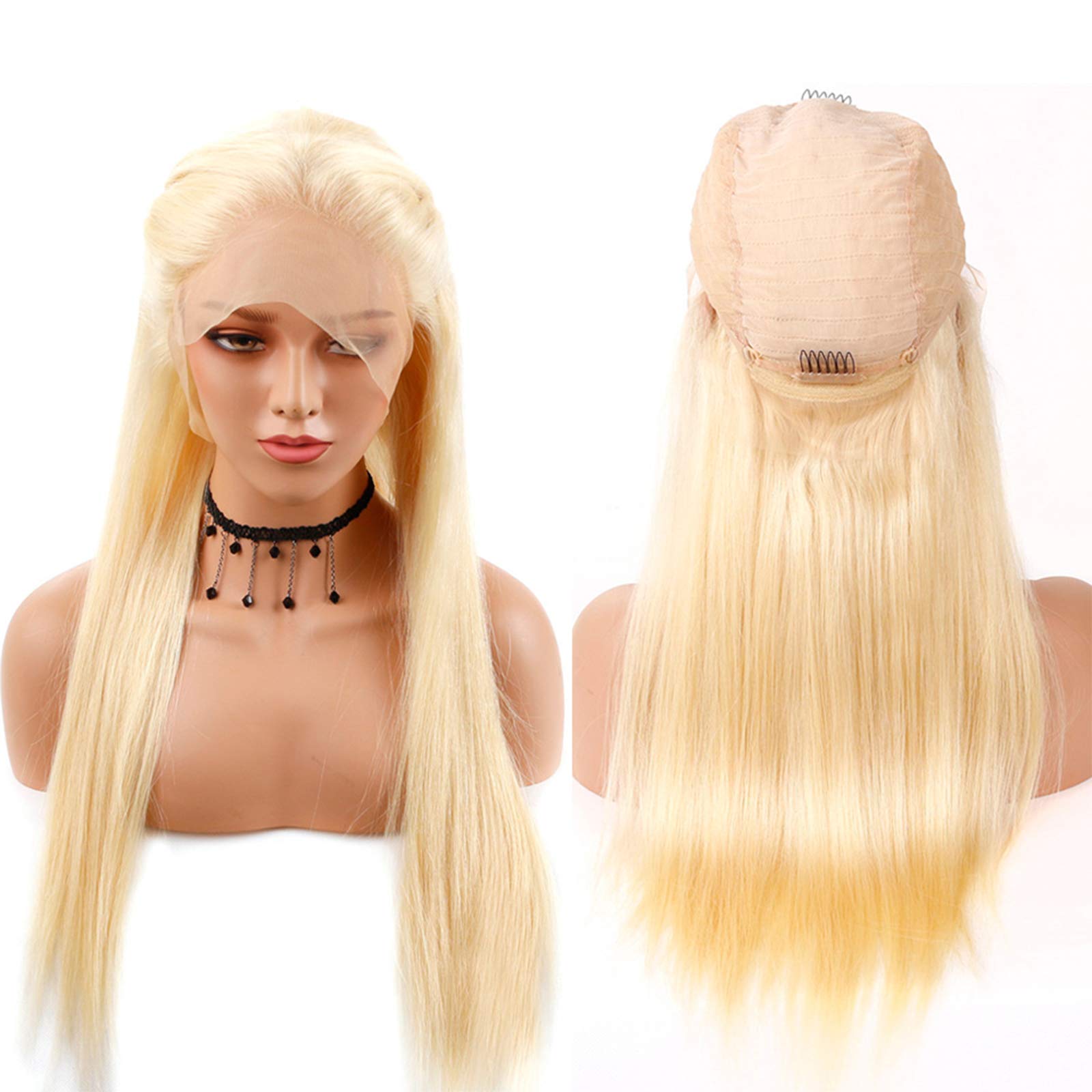 Mydiva 613 Blonde 13X4 Lace Front Wig Brazilian Straight Human Hair Wigs For Black Women 613 Human Hair Wigs Pre Plucked With Ba