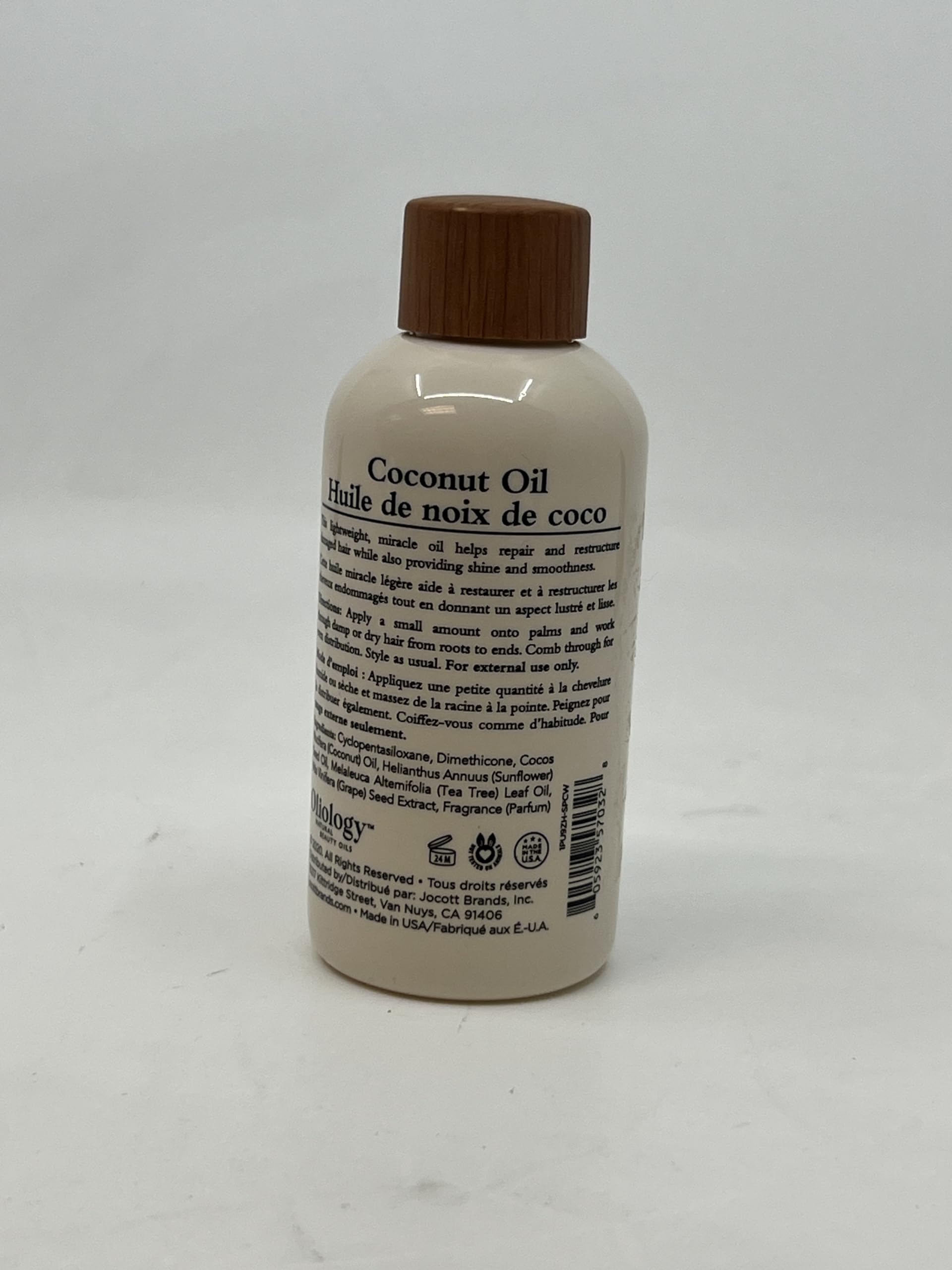 Oliology Coconut Hair Oil - Meds Split Ends, Controls Frizz, Hydrates & Softens - Lightweight Formula Helps Repair Distressed Ha