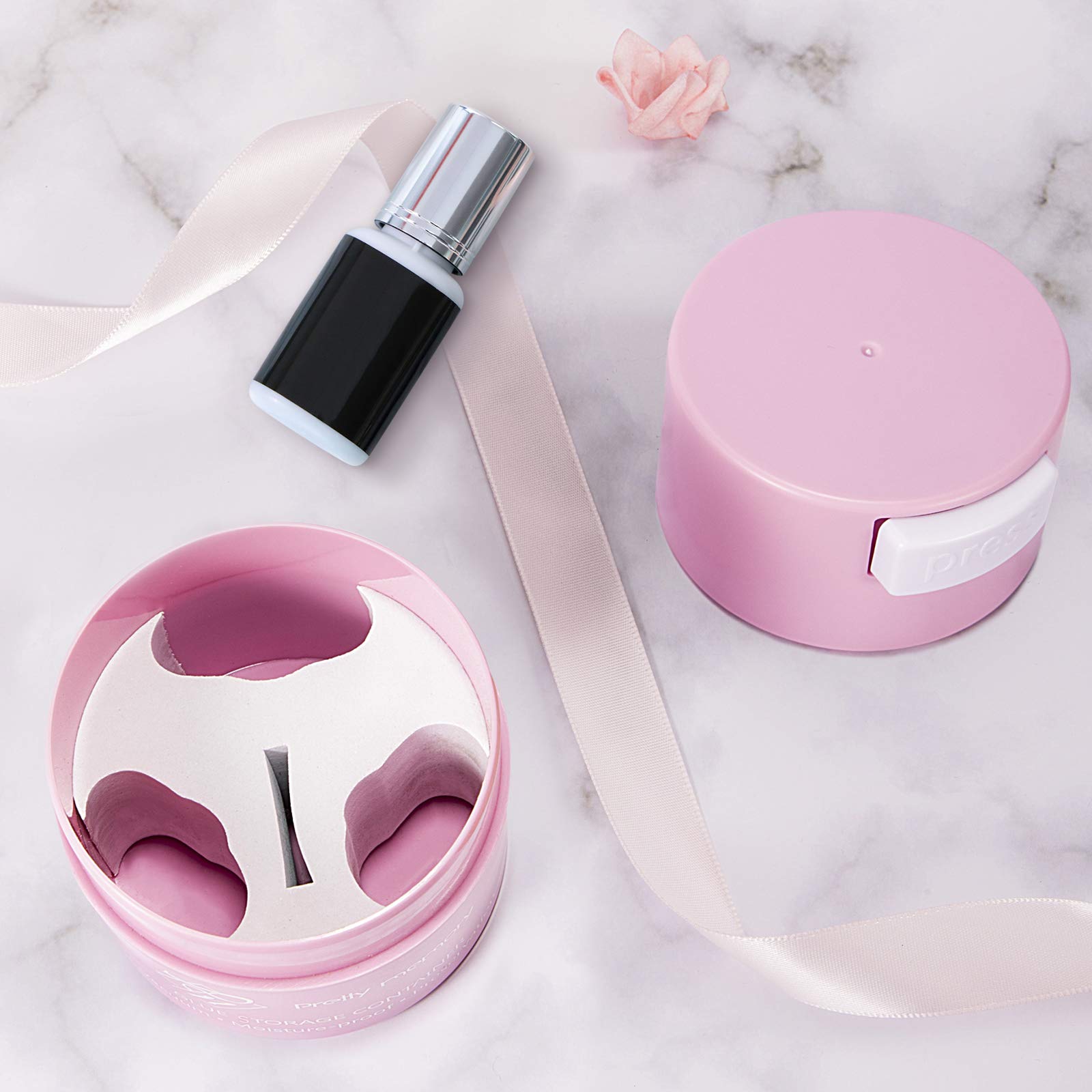 'N/A'' Pretty Memory Glue Storage Container For Eyelash Extensions Airtight Lash Glue Holder Tank Jar Adhesive Eyelash Extensio