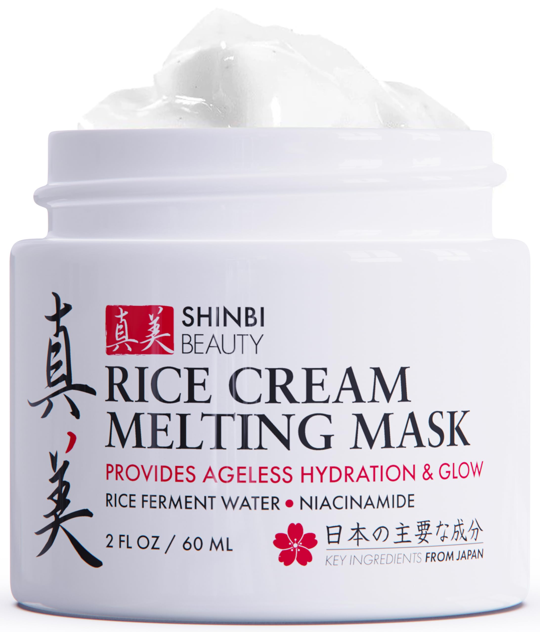 Shinbi Beauty Japanese Rice Mask for Face - Organic Face Mask Skincare - Japanese Skin Care Products for Anti Aging Anti Wrinkle
