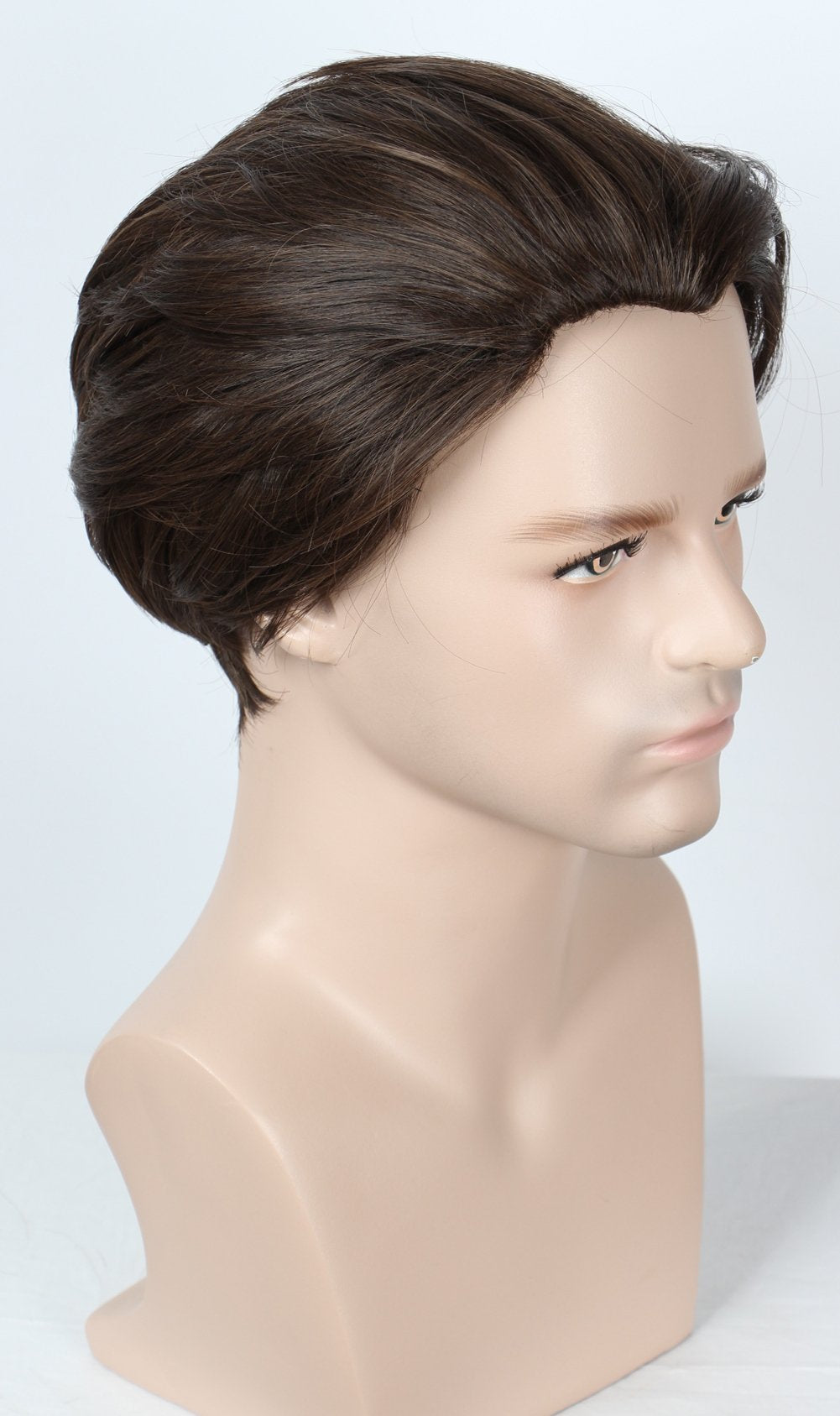 Linfairy Short Straight Cosplay Wig Halloween Costume Wig (Nature Brown)