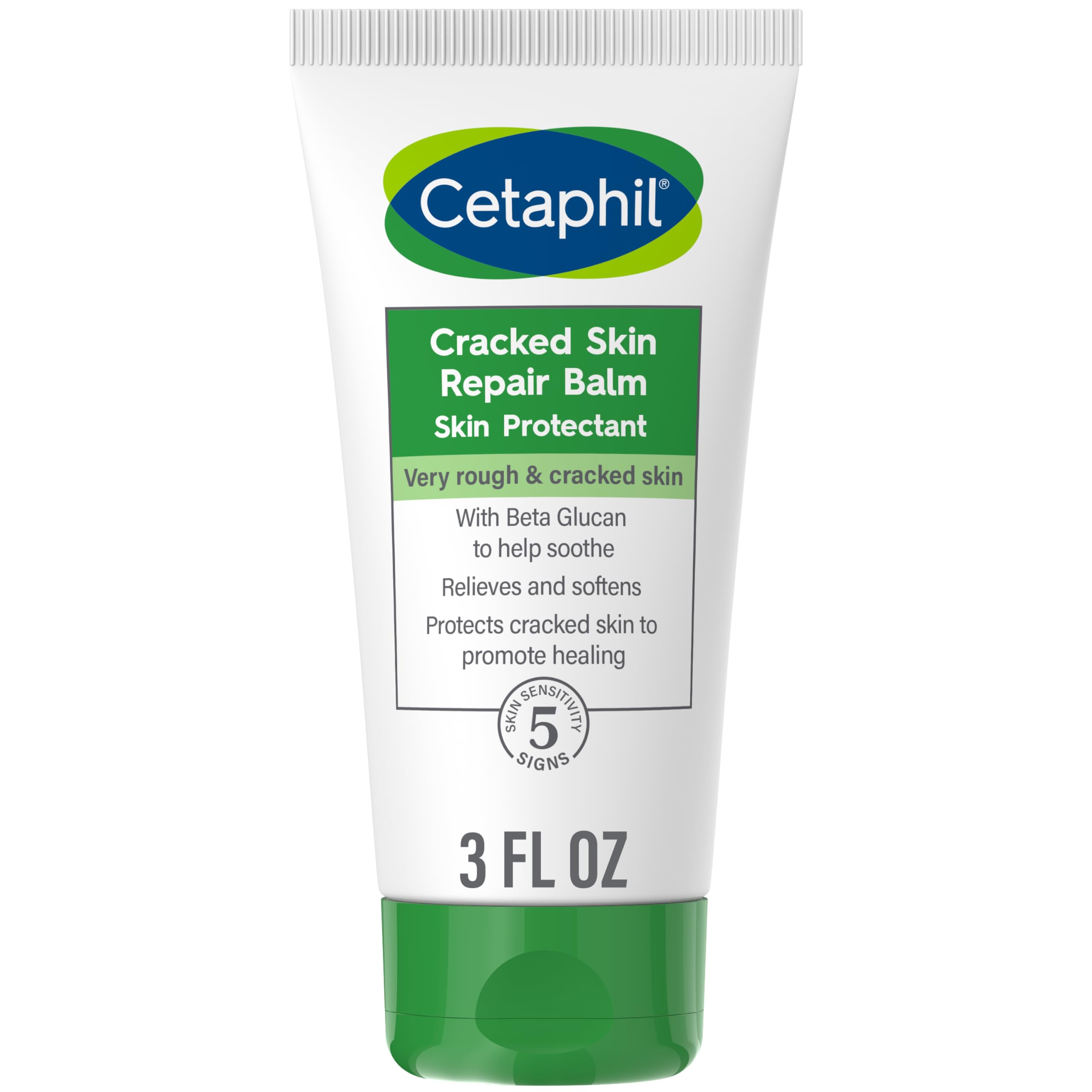 Cetaphil Cracked Skin Repair Balm, 3 Oz, For Very Rough & Cracked, Sensitive Skin, Protects, Soothes & Restores Deeper Cracks, H