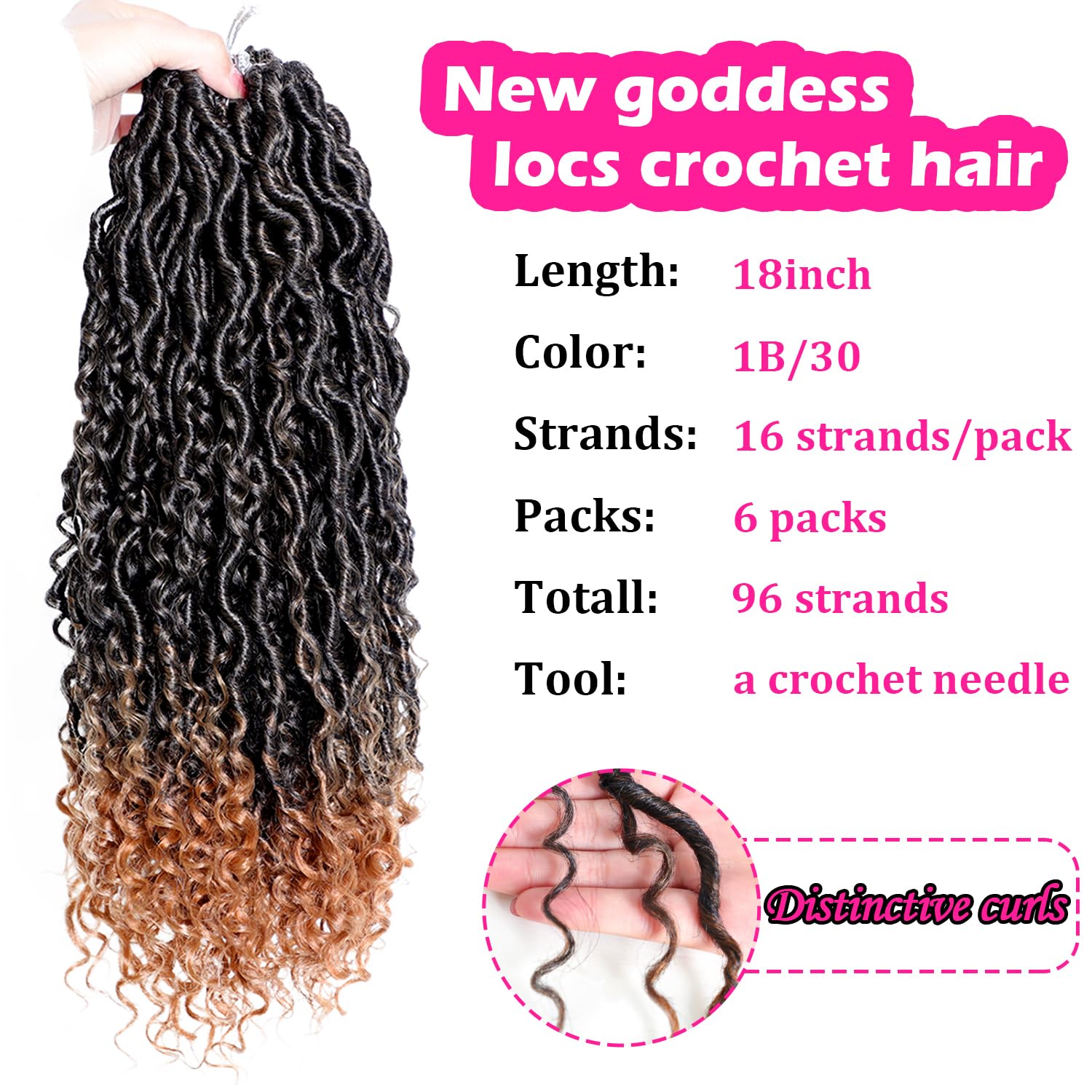 Violet Goddess Locs Crochet Hair 6 Packs Faux Locs Crochet Hair For Black Women River Boho Locs Crochet Hair Soft Crochet Locs 1