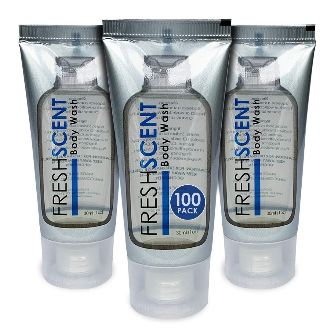 Freshscent Body Wash 1Oz (100 Pack) Hotel Travel Size, Bulk Amenities And Toiletries For Hospitality