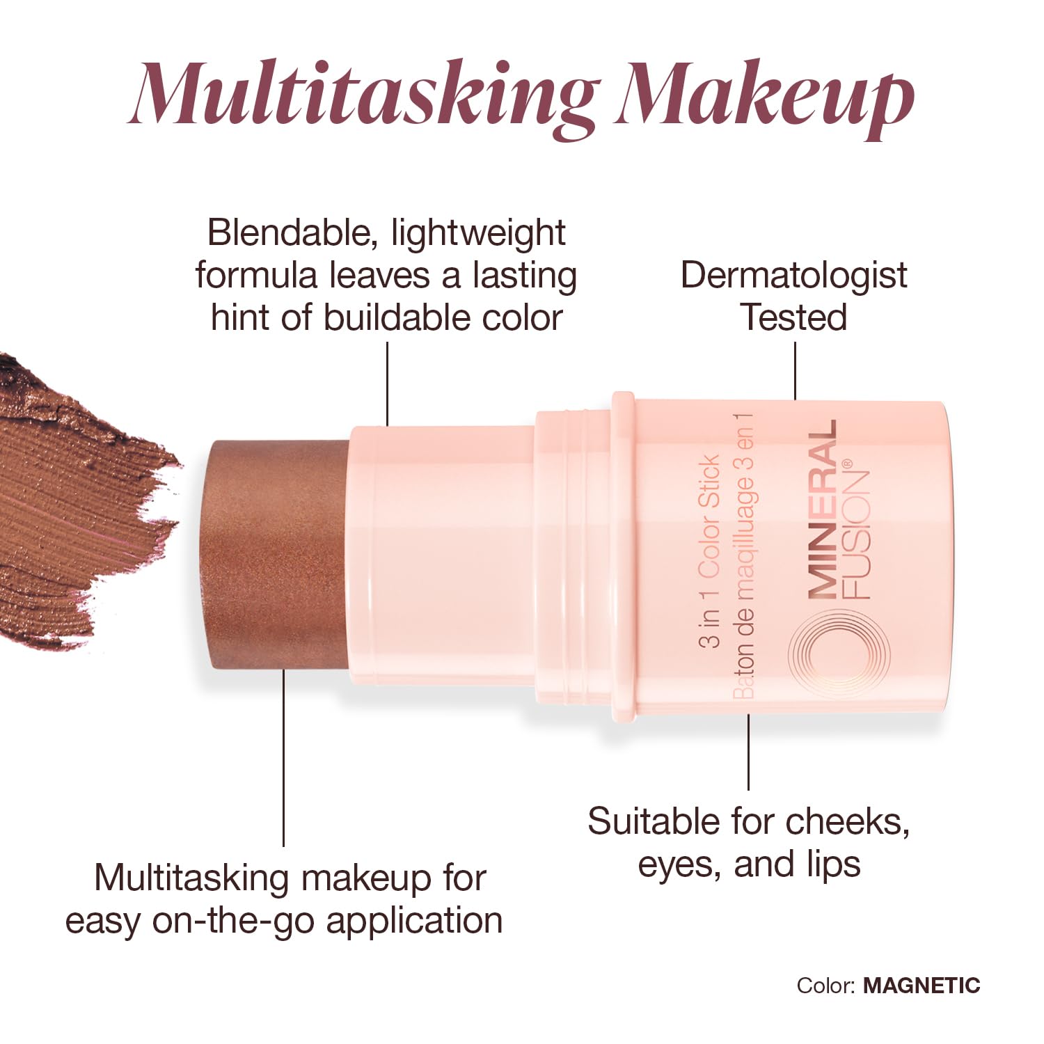 Mineral Fusion 3-In- Color Stick (Packaging May Vary) Magnetic , 0.18 Ounce (Pack Of 1)