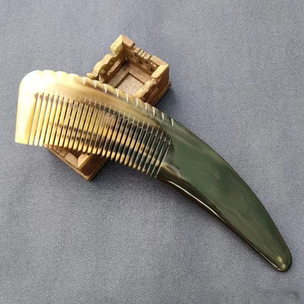 Healeved Ox Horn Comb Horn Comb Hair Detangling Comb Fine Teeth Comb Reusable Hair Comb Women Styling Comb Bone Comb for Hair