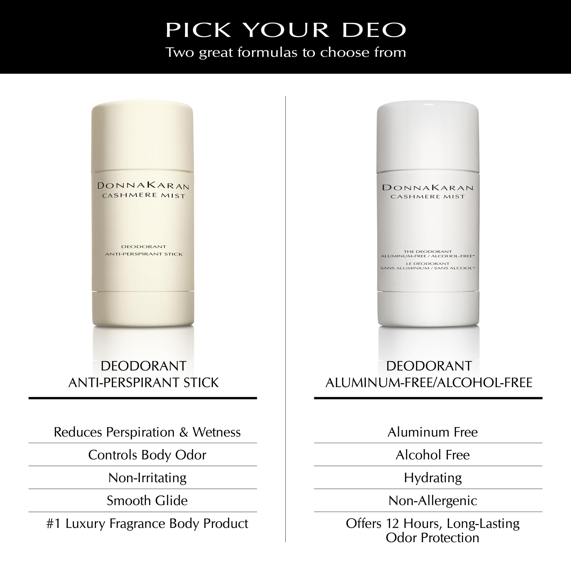 Donna Karan Cashmere Mist Anti-Perspirant Deodorant Stick for Women, 1.7 Oz.