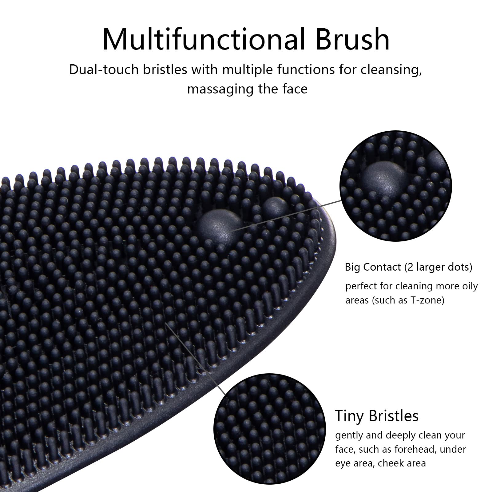 4 Pack Silicone Face Scrubber, Beomeen Facial Cleansing Brush Soft Silicone Facial Exfoliation And Massage Brush Blackhead Scrub