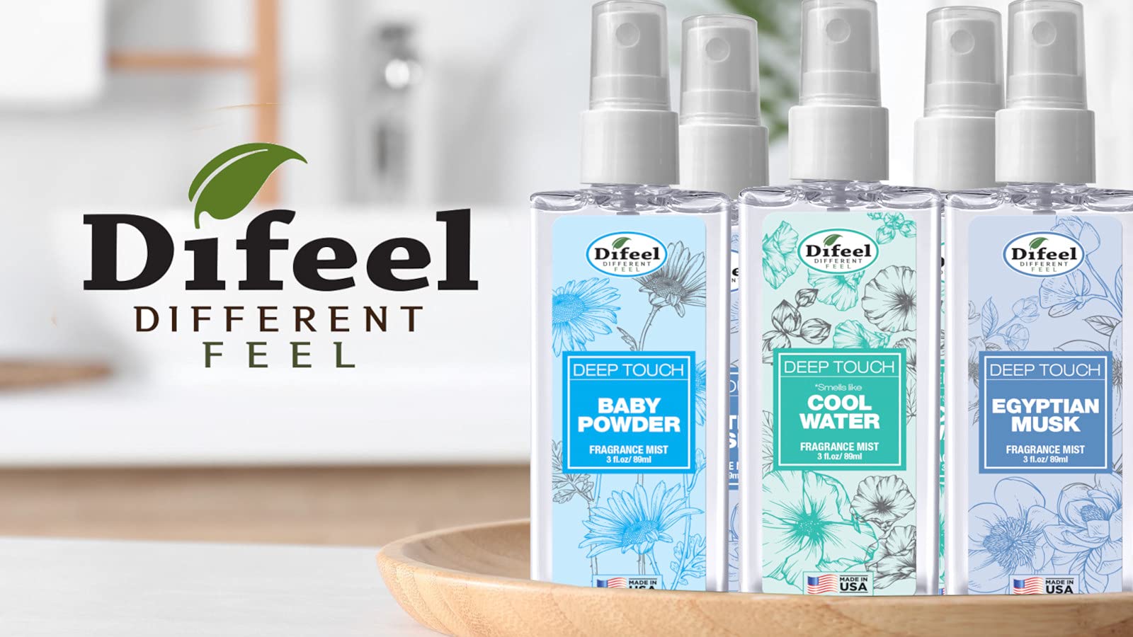 Difeel Deep Touch Body Mist Spray - Candy Kiss 3 Ounces