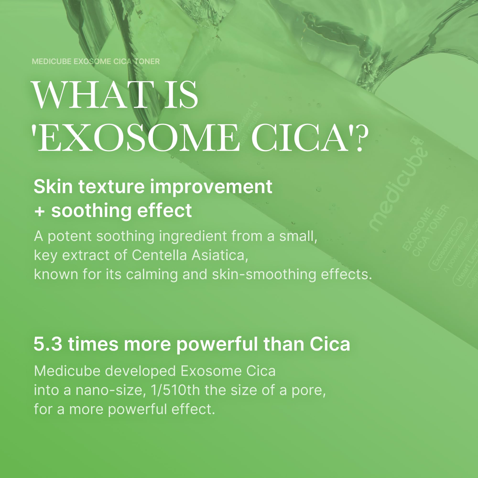 Medicube Exosome Cica Toner | Daily Soothing Toner With Exosome Cica, Heartleaf, Tea Tree, 12 Kinds Of Cica | Low Irritation, Se