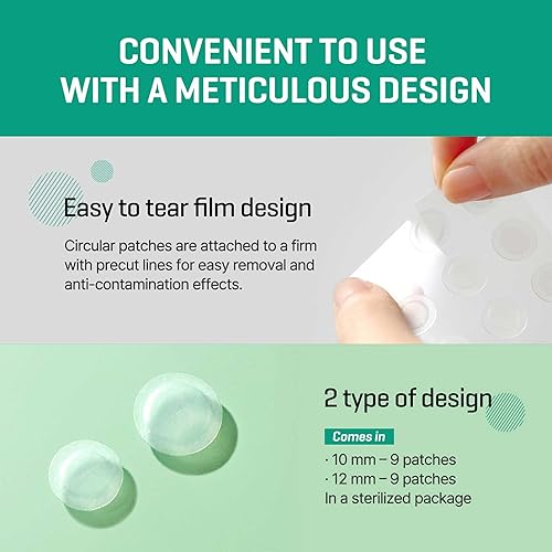 Some By Mi 30 Days Miracle Clear Spot Patch  18Counts, 2 Size (10Mm 9Counts, 12Mm 9Counts)  Invisible Spot Sticker For Sensitive
