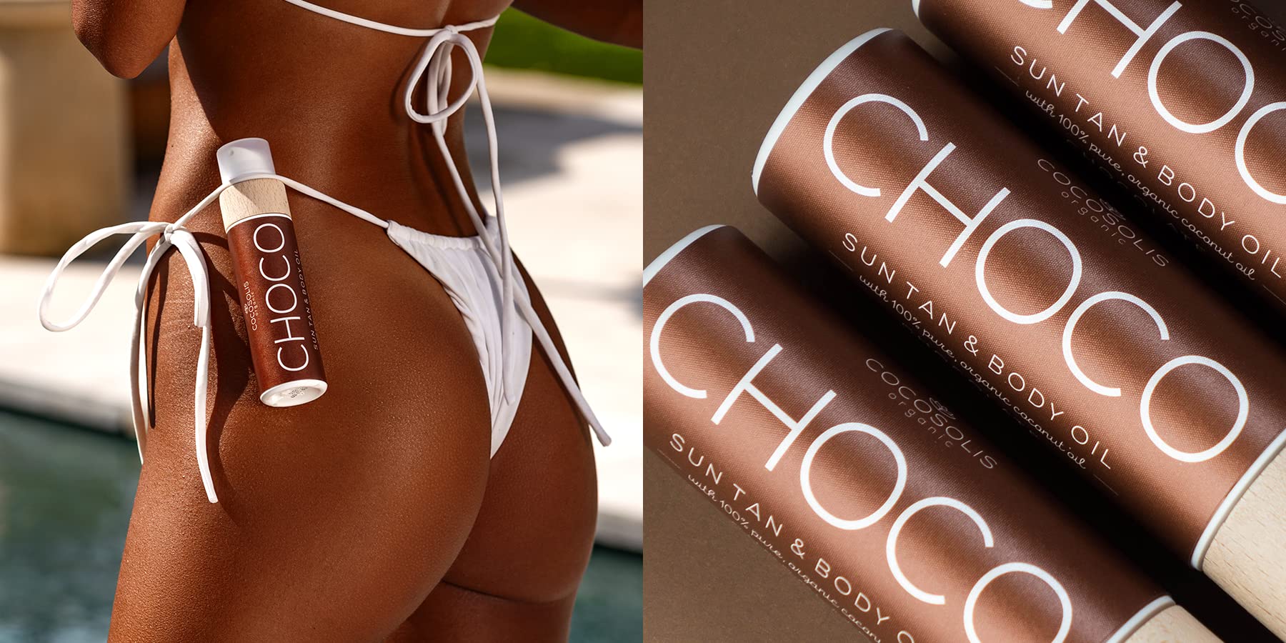 cOcOSOLIS cHOcO Suntan & Body Oil - Organic Tanning Bed Lotion - Deep chocolate Tan - Tanning Accelerator for Indoor Tanning Bed
