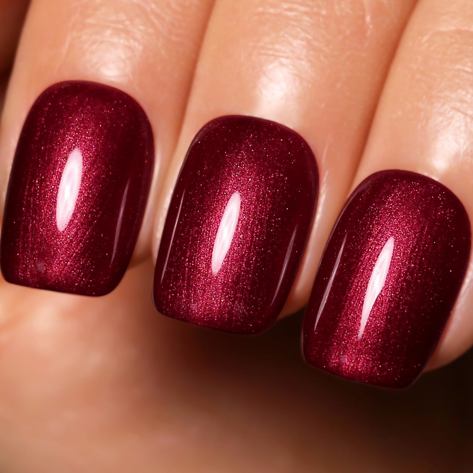 Firedeep Pearl Red Gel Nail Polish, 0.54 Fl Oz Large Bottle UV/LED Soak Off Red Gel Polish for Spring Summer