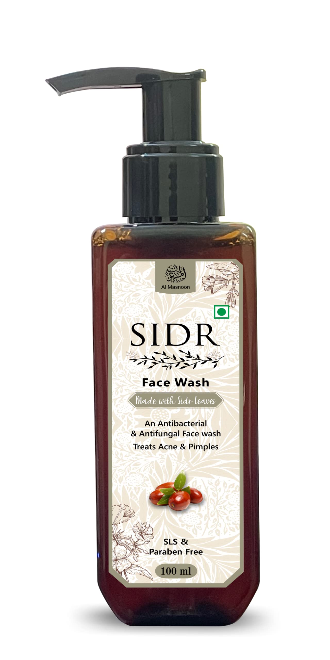 Al Masnoon Sidr Face Wash  Natural Cleansing With Sidr Leaves  100Ml (Pack Of 1)