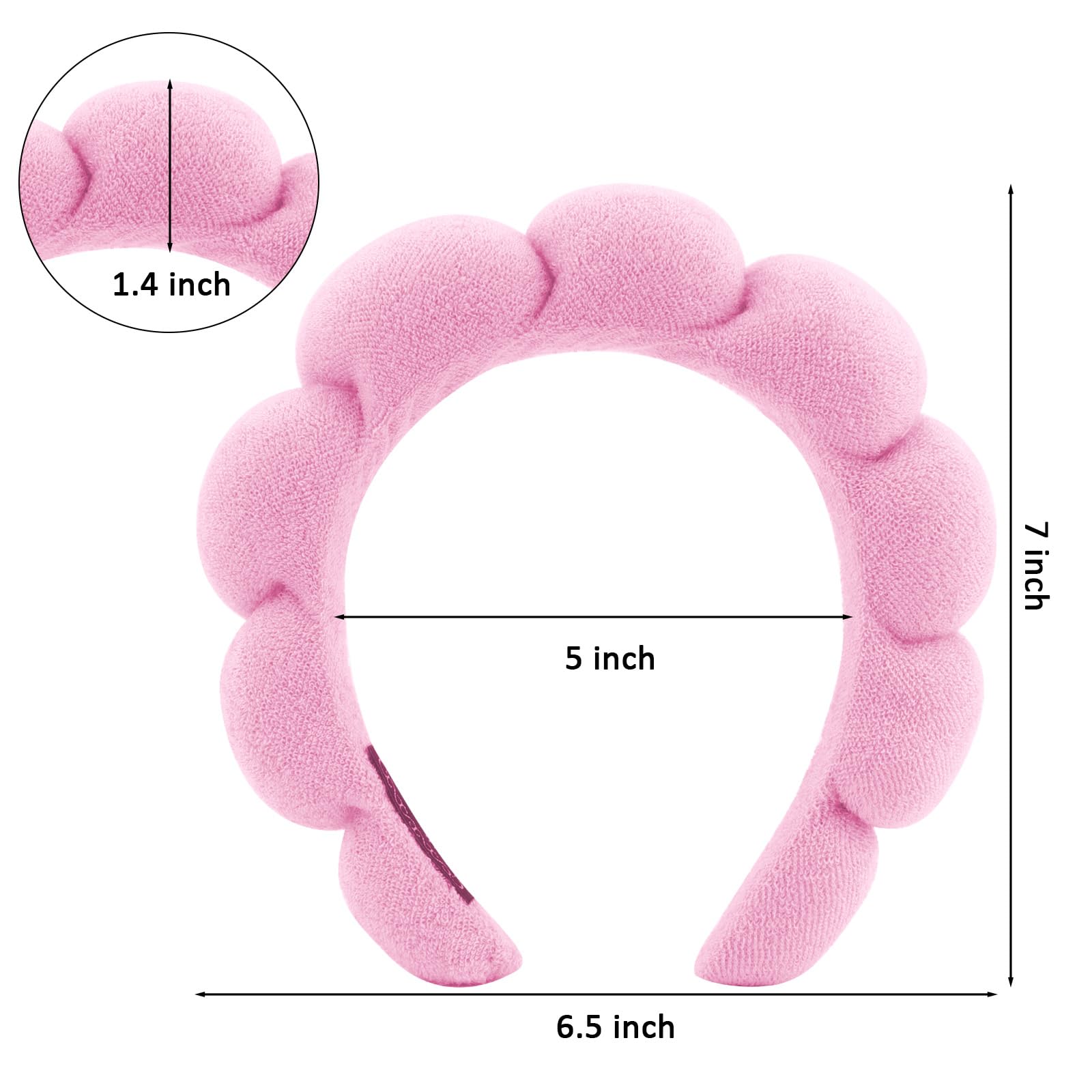 Canitor 4 PCS Spa Headband Skincare Makeup Face Wash Skin Care Make Up Cute Preppy Teen Girl Gifts Trendy Stuff Aesthetic Bachel