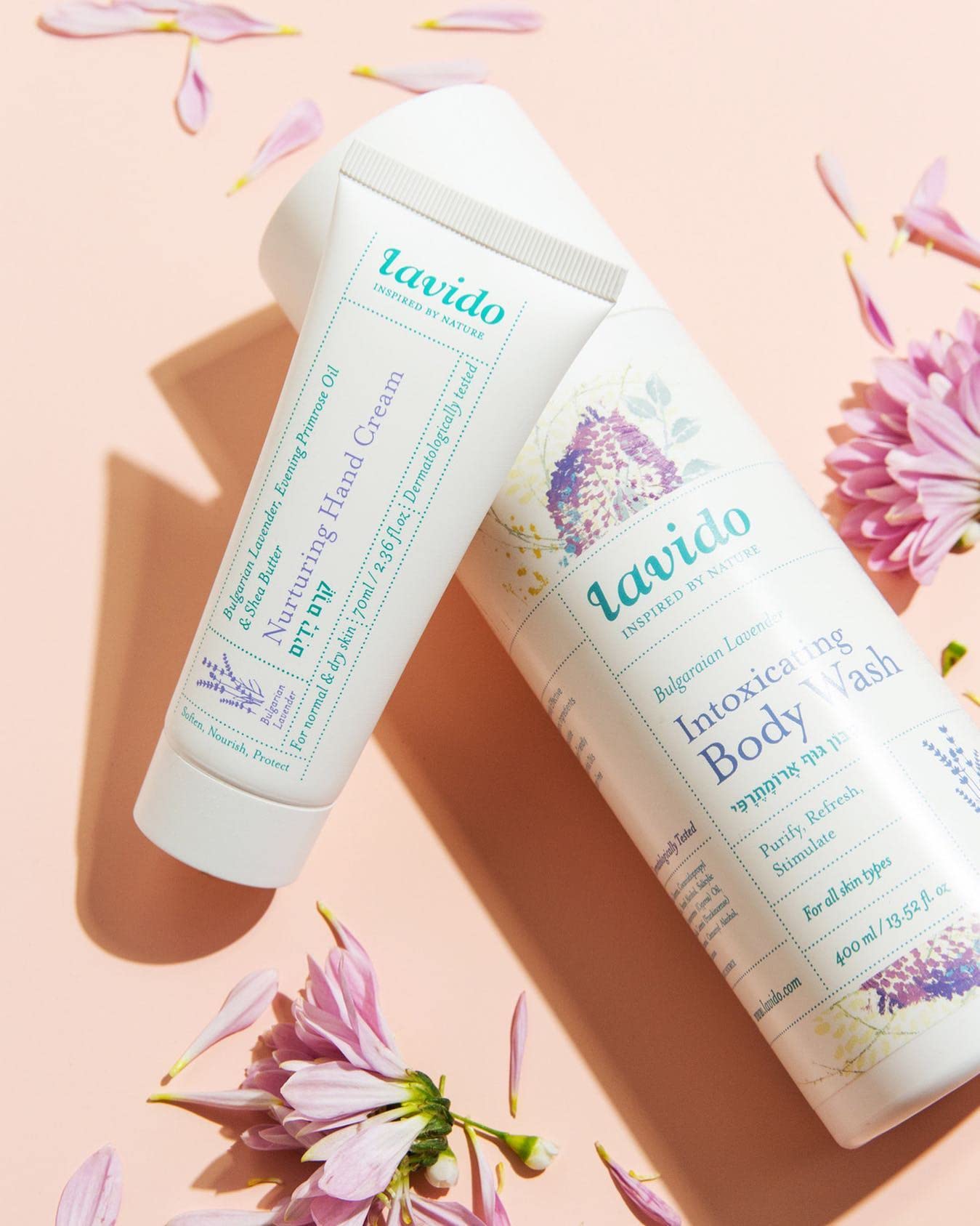 Lavido - Natural Bulgarian Lavender Intoxicating Body Wash | Cleanse, Refresh + Hydrate Skin (13.5 fl oz | 400 ml) PACKAGING MAY