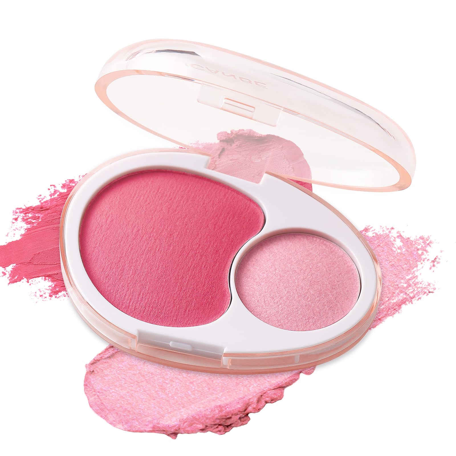 Ucanbe Cream Dual Blush For Cheeks: Lightweight Buildable Highlighter And Blush Palette - Smooth Natural Makeup Blush - Long-Las