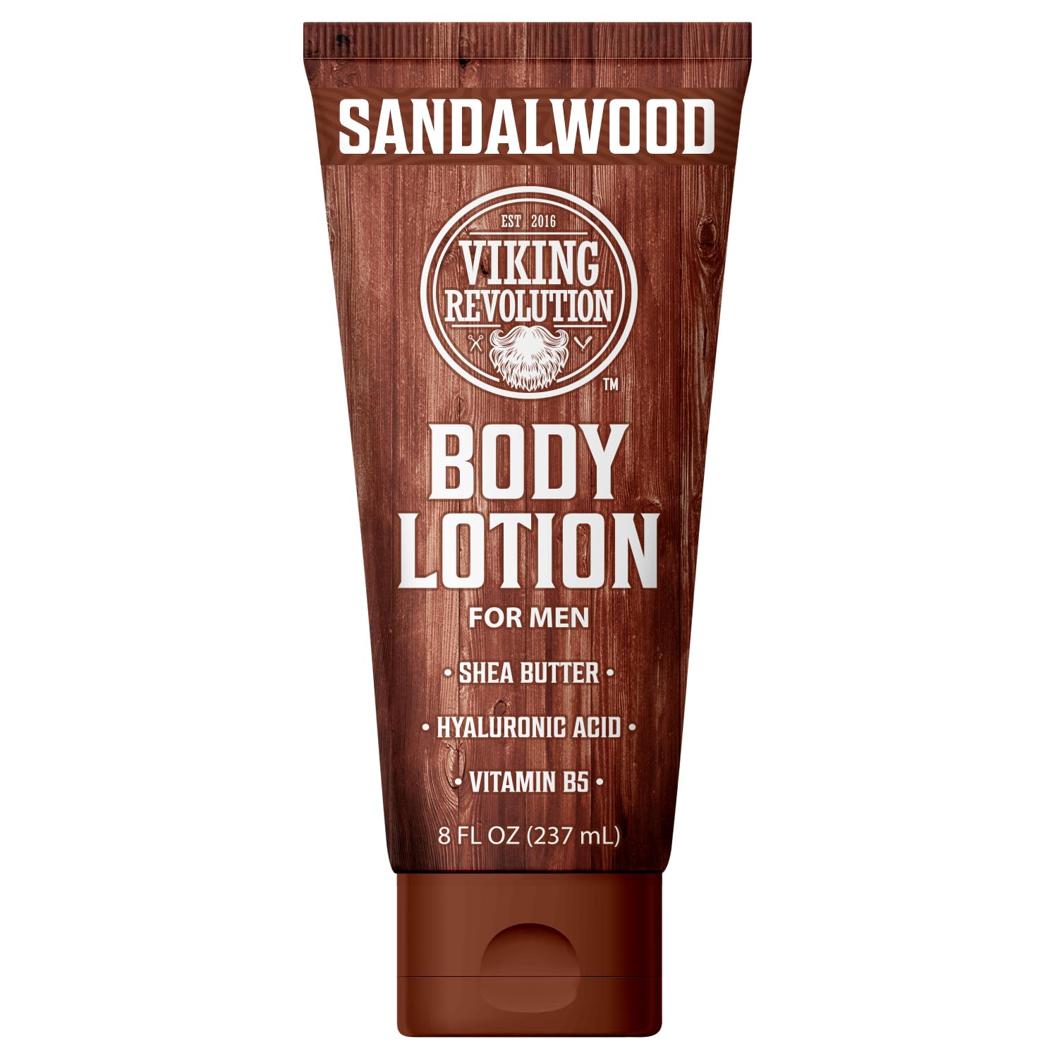 Viking Revolution Sandalwood Body Lotion for Men - Mens Lotion for Dry Skin with Shea Butter, Hyaluronic Acid and Vitamin B5 - N