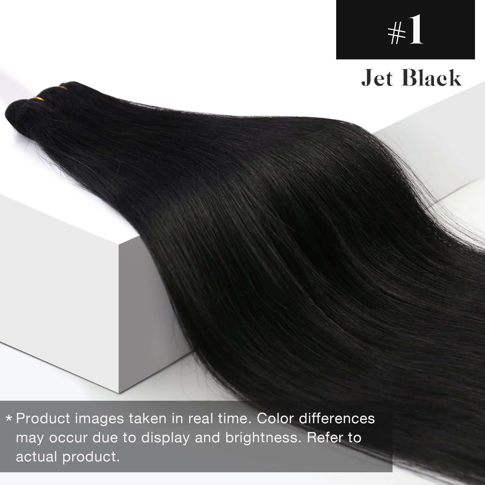 Sunny 135G Black Sew In Hair Extensions Human Hair Weft Jet Black Hair Extensions Real Human Hair Sew In Black Weft Hair Extensi