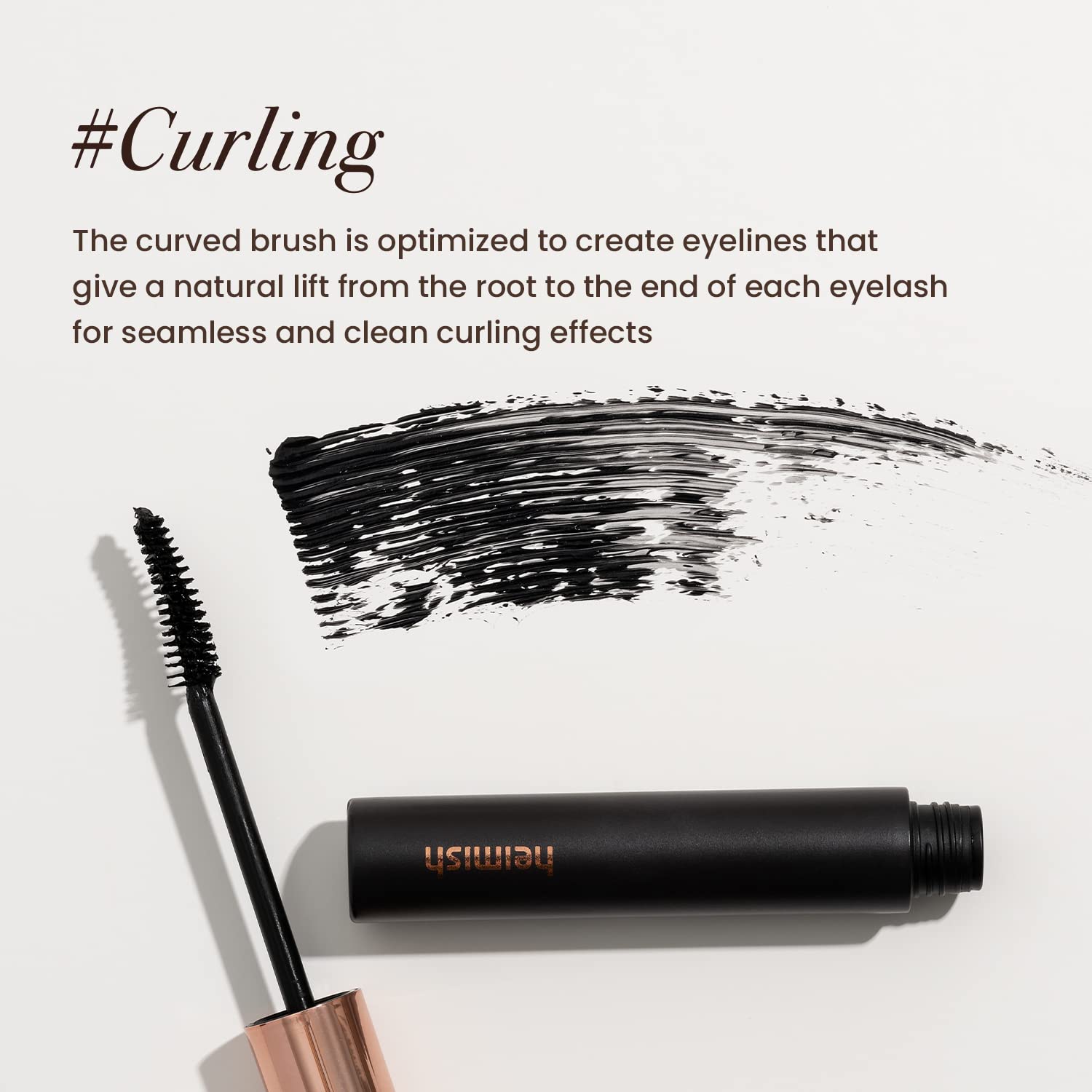 Heimish Dailism Smudge Stop Mascara - 032Oz9G (Curling)  Non-Smudging, Curling Mascara  Washable, Non-Clumping, Waterproof Masca