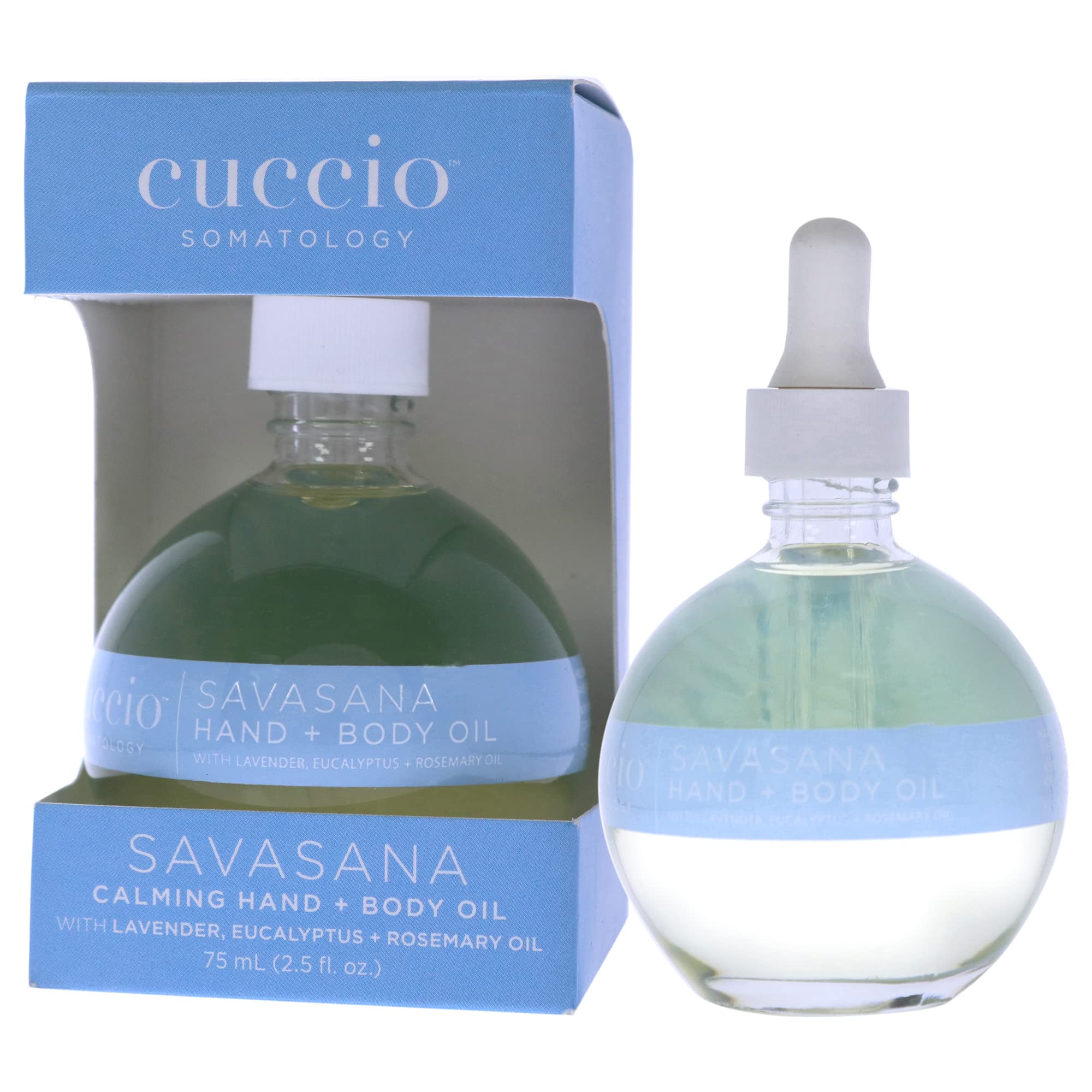 cuccio SOMATOLOGY Savasana Calming Hand and Body Oil - Intensely Moisturizing And Hydrating Blend - Made With Lavender, Eucalypt