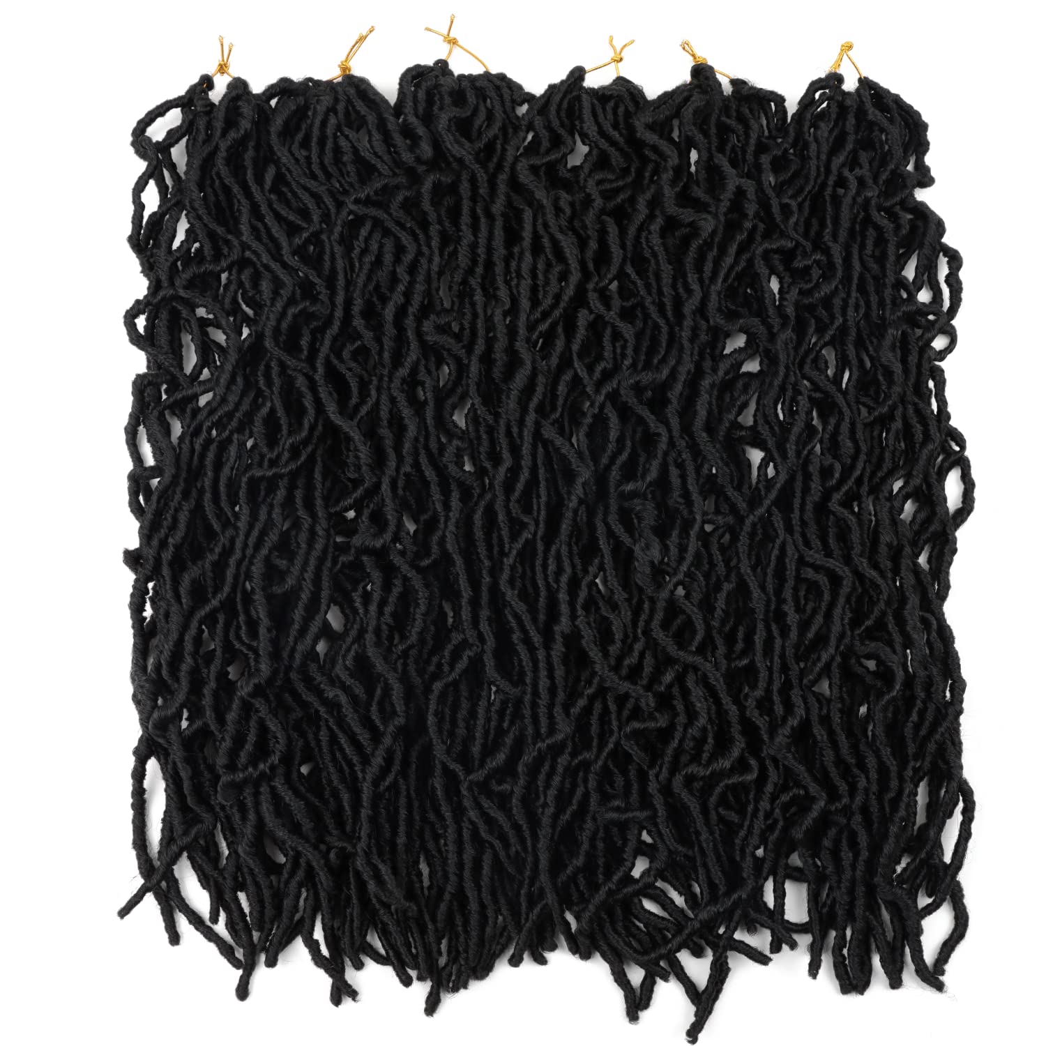 24 Inch Soft Locs Crochet Hair Pre Looped 6 Packs Faux Locs Crochet Braids Goddess Locs Dreadlocs Synthetic Hair For Black Women