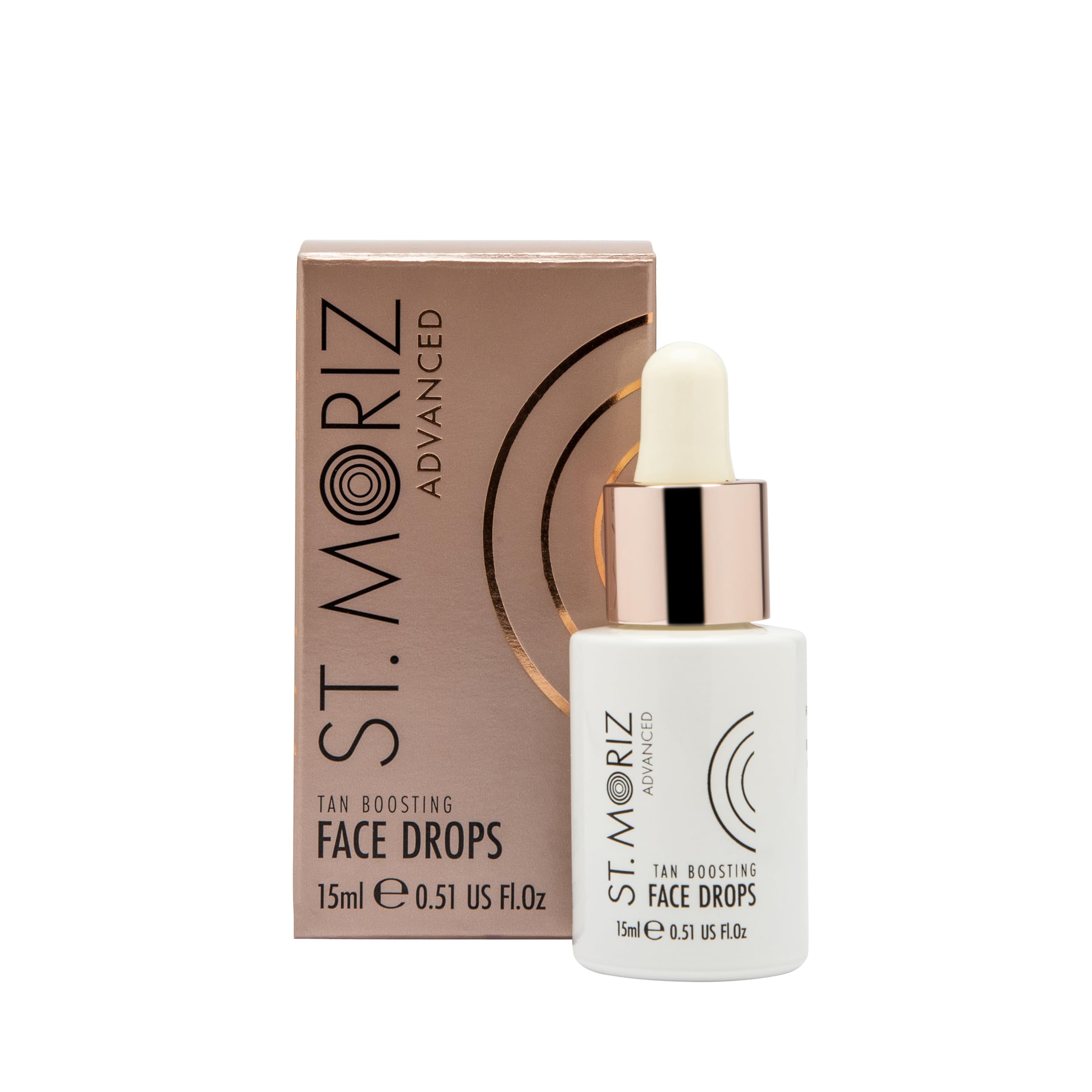 St. Moriz Advanced Self Tanning Drops for Face, Tan Boosting Face Drops (0.51 Fl Oz) - Self Tanner Bronzing Drops for Face - Fac