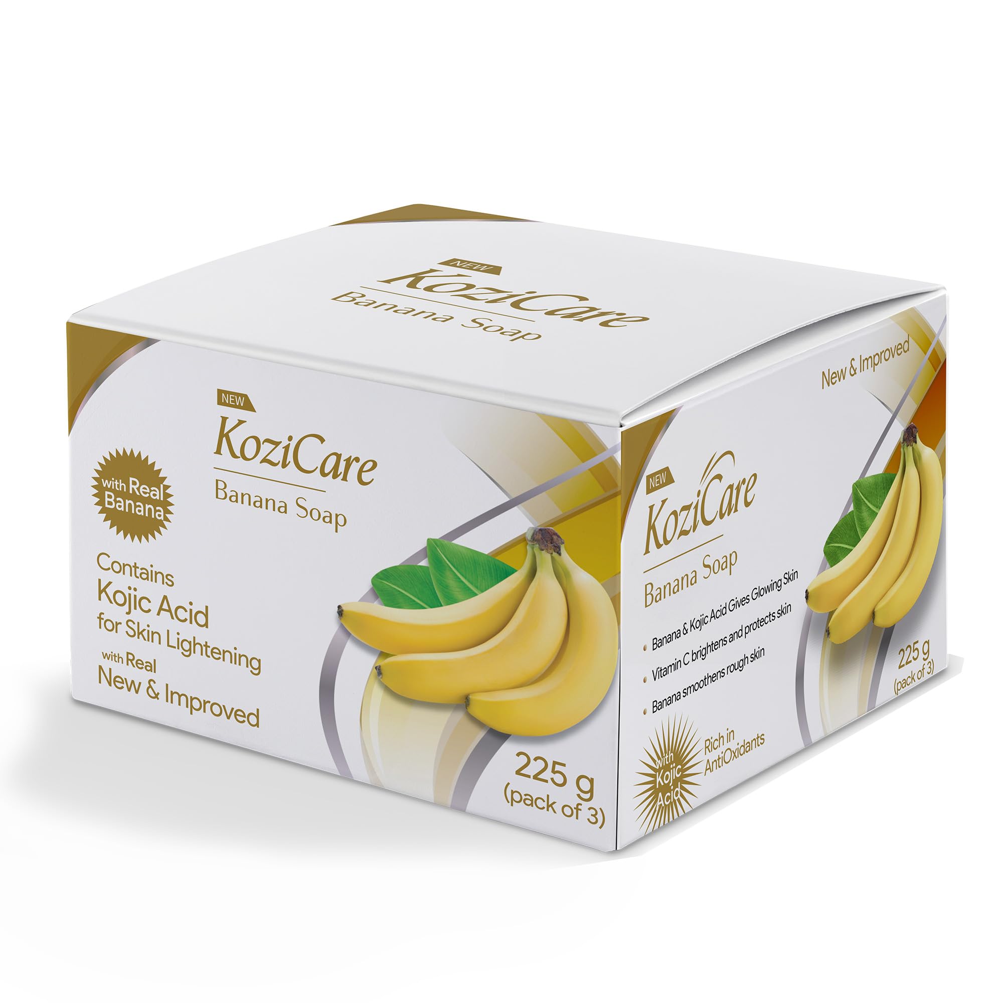 Kozicare Kojic Acid & Banana Soap | Body Tan Removal Soap | Bath Soap For Men & Women | Reduces Dark Spots & Hyperpigmentation |