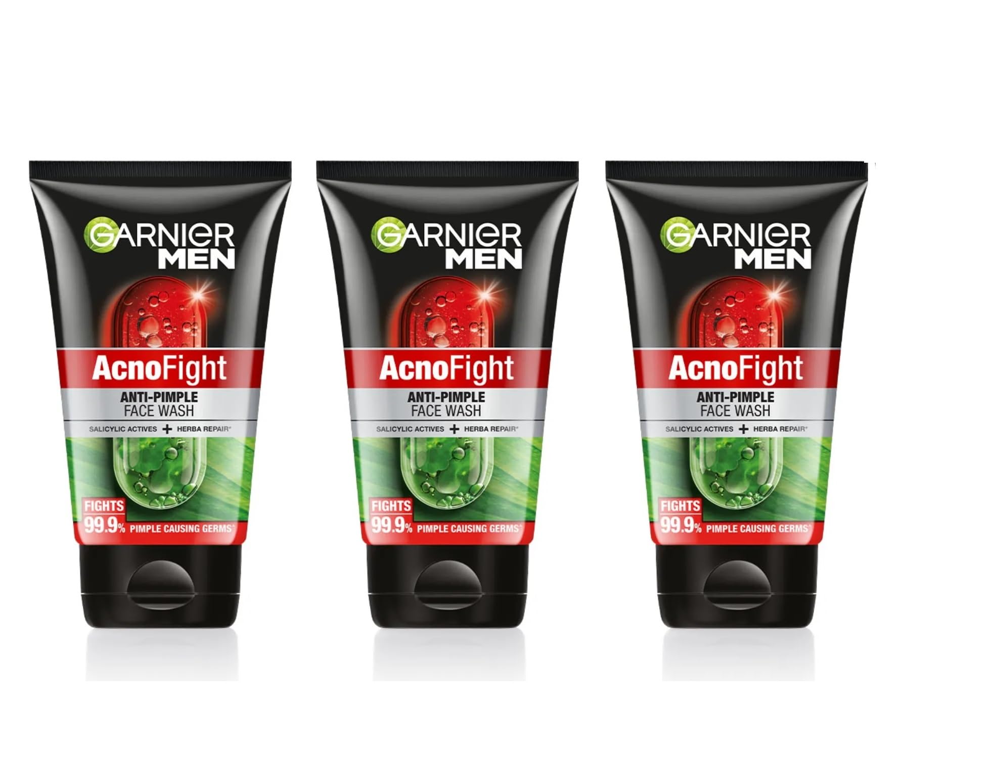 Garnier Men Acno Fight Anti Pimple Face Wash, Anti Pimple Face Wash 100G (Pack Of 3) 300G