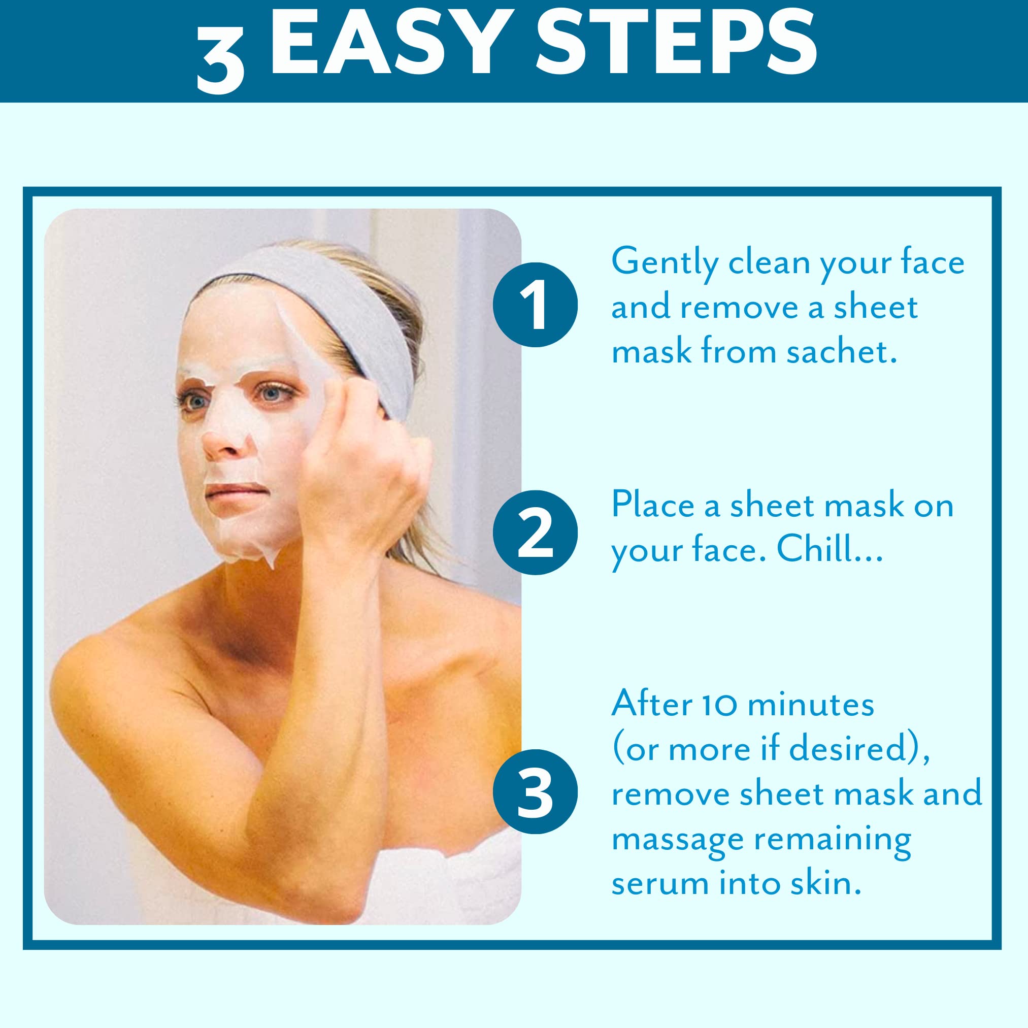 Patchology Hydrating Face Mask With Hyaluronic Acid - Fast Acting Skincare Treatment, Moisturizing Sheet Masks For Men & Women W