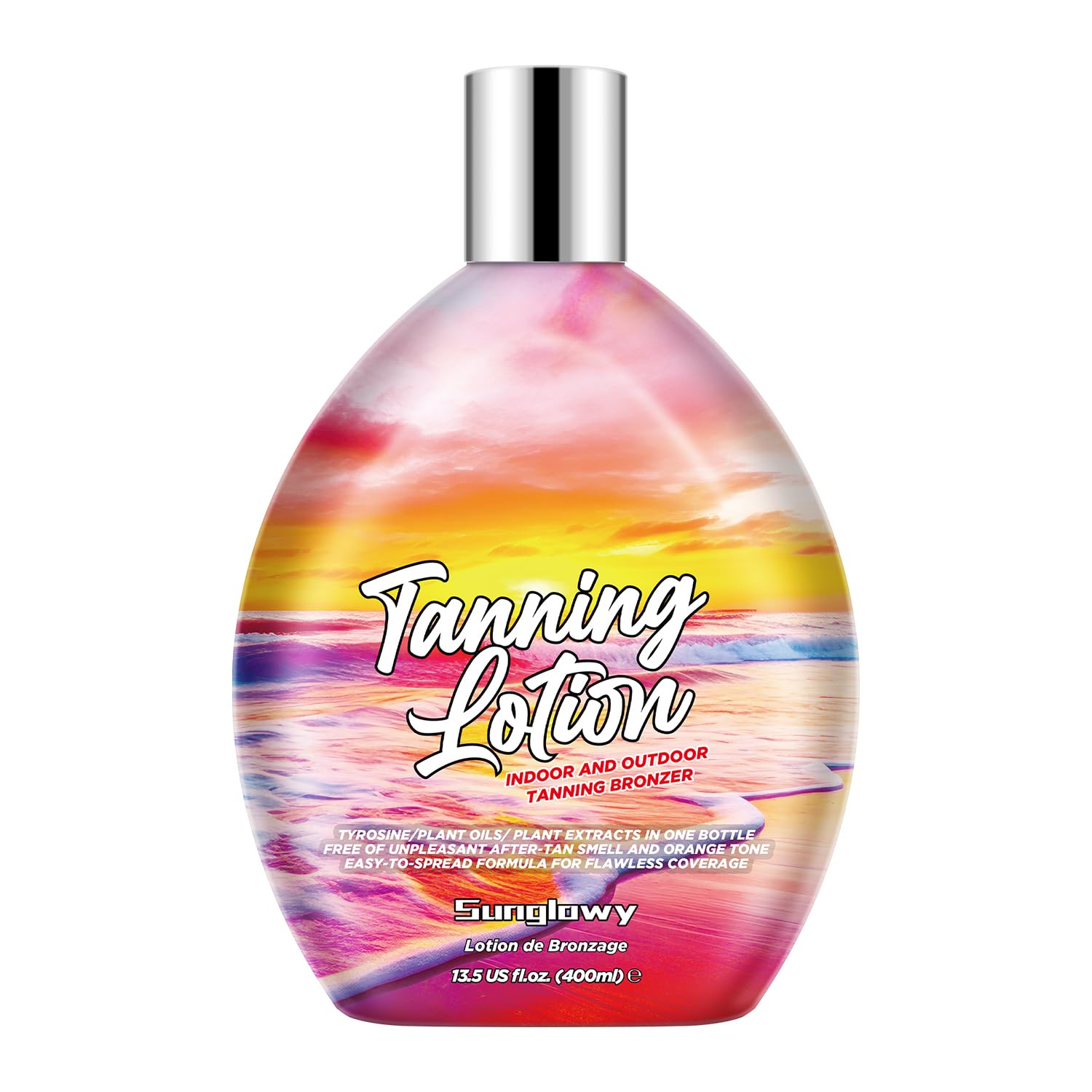 Sunglowy Bronzing Brown Lotion for Indoor Tanning Beds Lotions with Bronzer and Accelerator, Indoor Outdoor Suntan Lotion for Su
