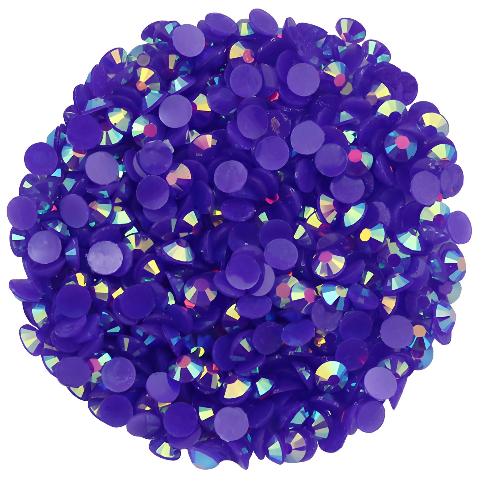 4500 Pcs SS6 2mm AB Flatback Rhinestones for Nails Art Crafts Glitter Round Shine Gems Crystals DIY Clothes Shoes (Dark Purple A