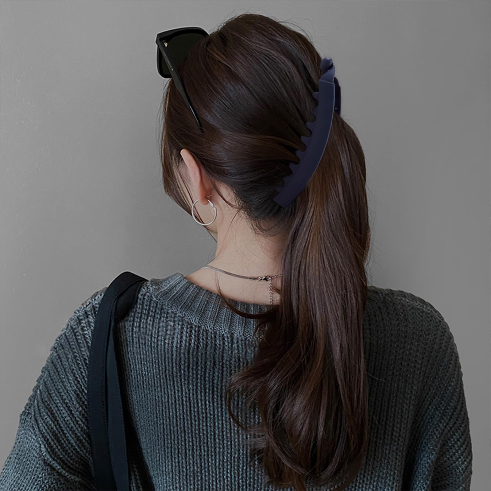 Velscrun 7 Pcs Banana Clips For Thick, Fine, And Curly Hair, Strong Hold Ponytail 4.7'' Large Matte Claw Clips, Hair Accessories