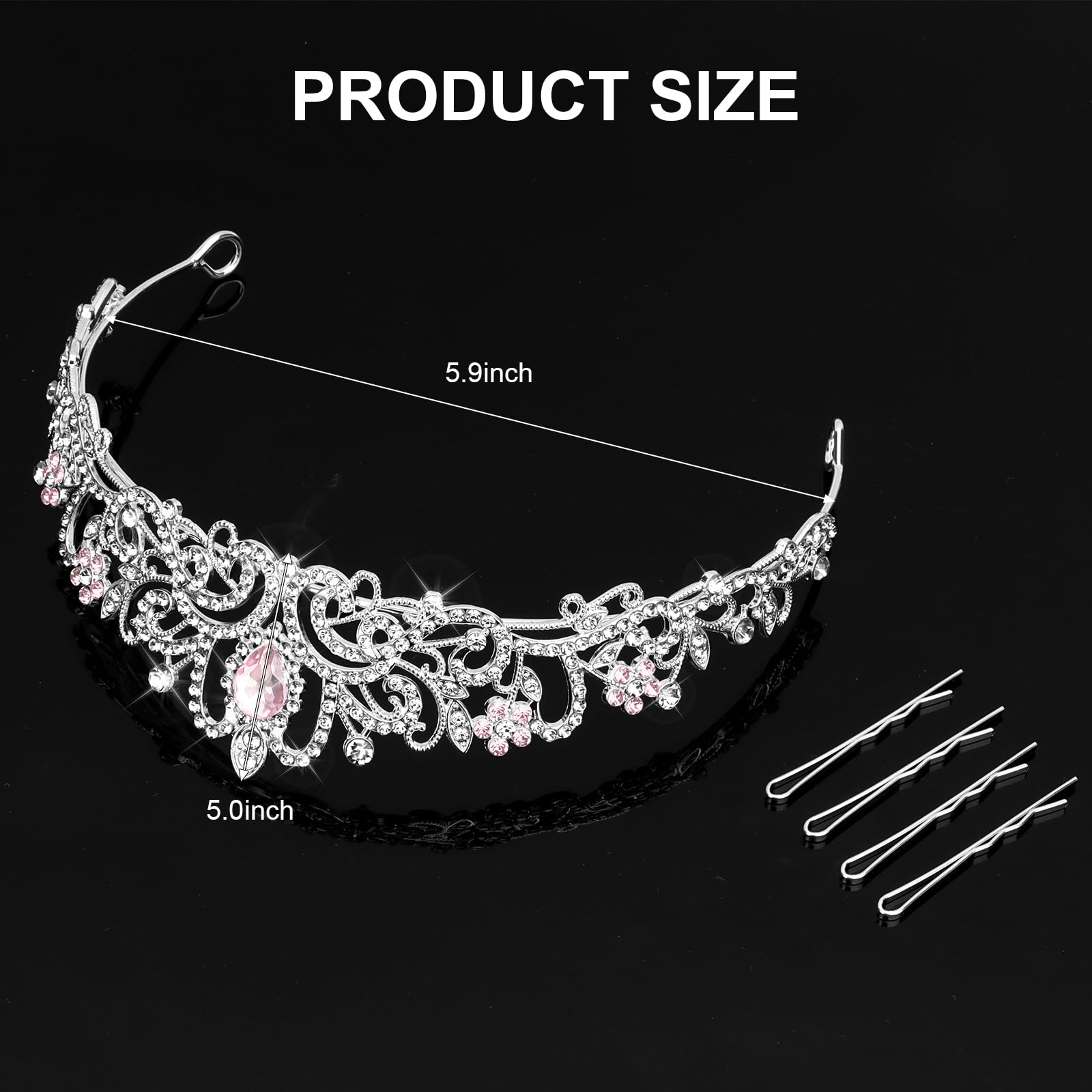 Cieher Princess Tiara Princess Crown Crystal Crowns For Girls & Kids Crown For Birthday Prom Party Costume, Princess Party Decor