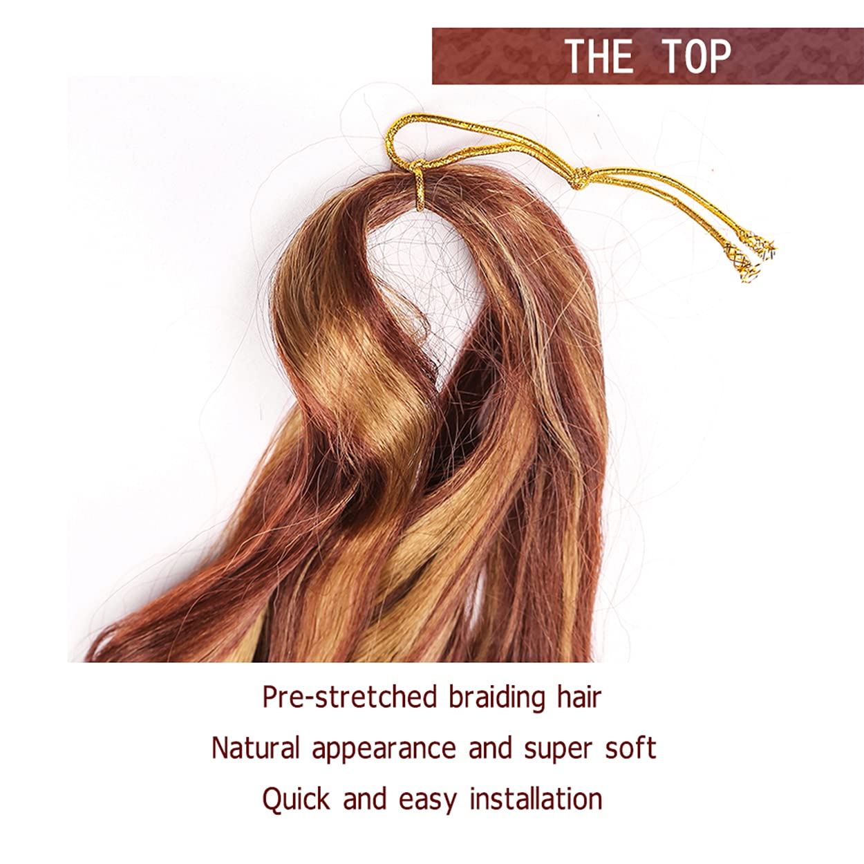 Amir Hair 8 Packs French Curly Braiding Hair 20 Inch Loose Wave Braiding Hair Pre Stretched Synthetic Hair Extensions (27/33#)