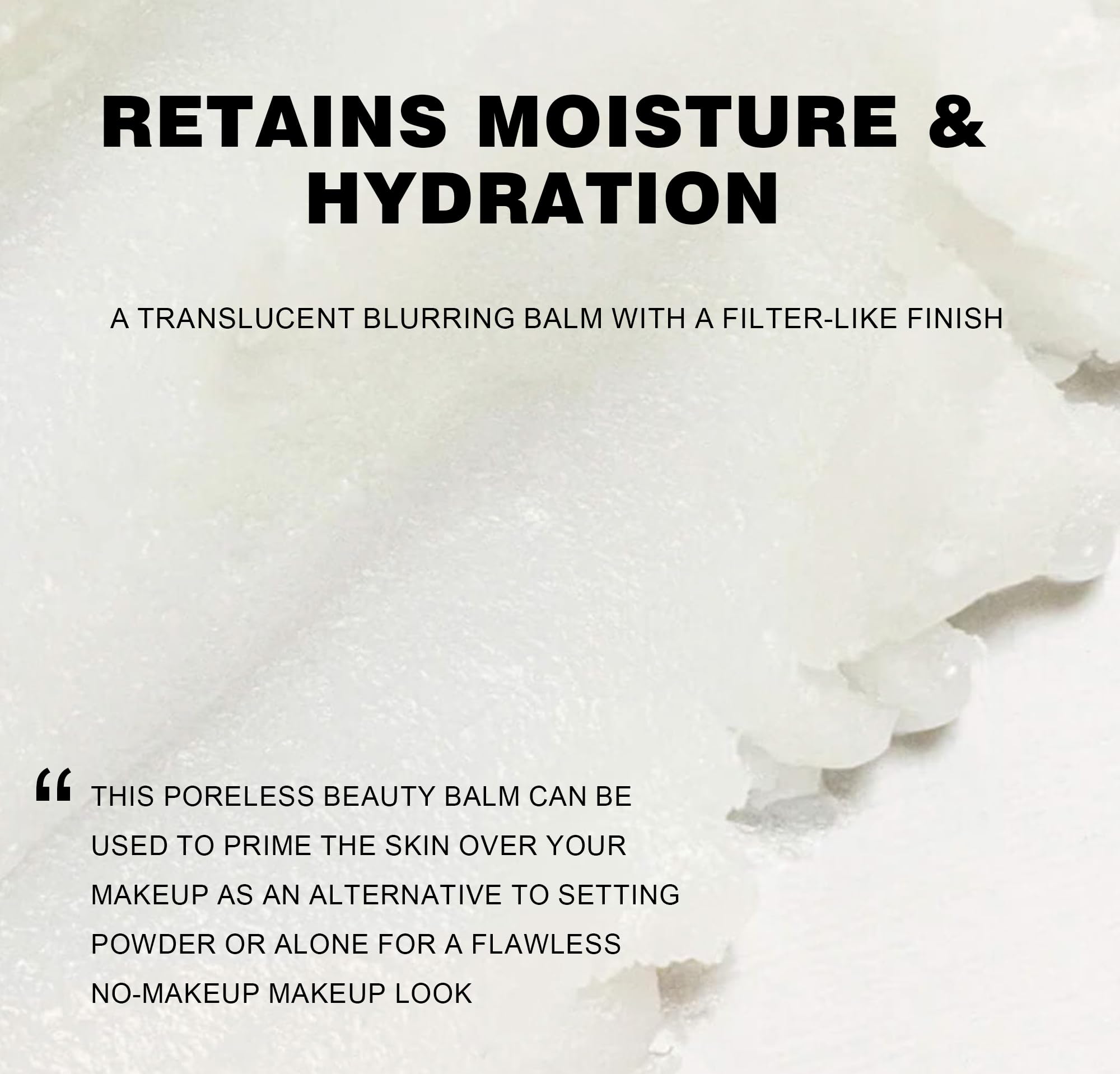 Easilydays Poreless Face Blurring Primer & Oil Control Setting Powder Longwear 3D Blurring Balm, Waterproof Lightweight Flawless