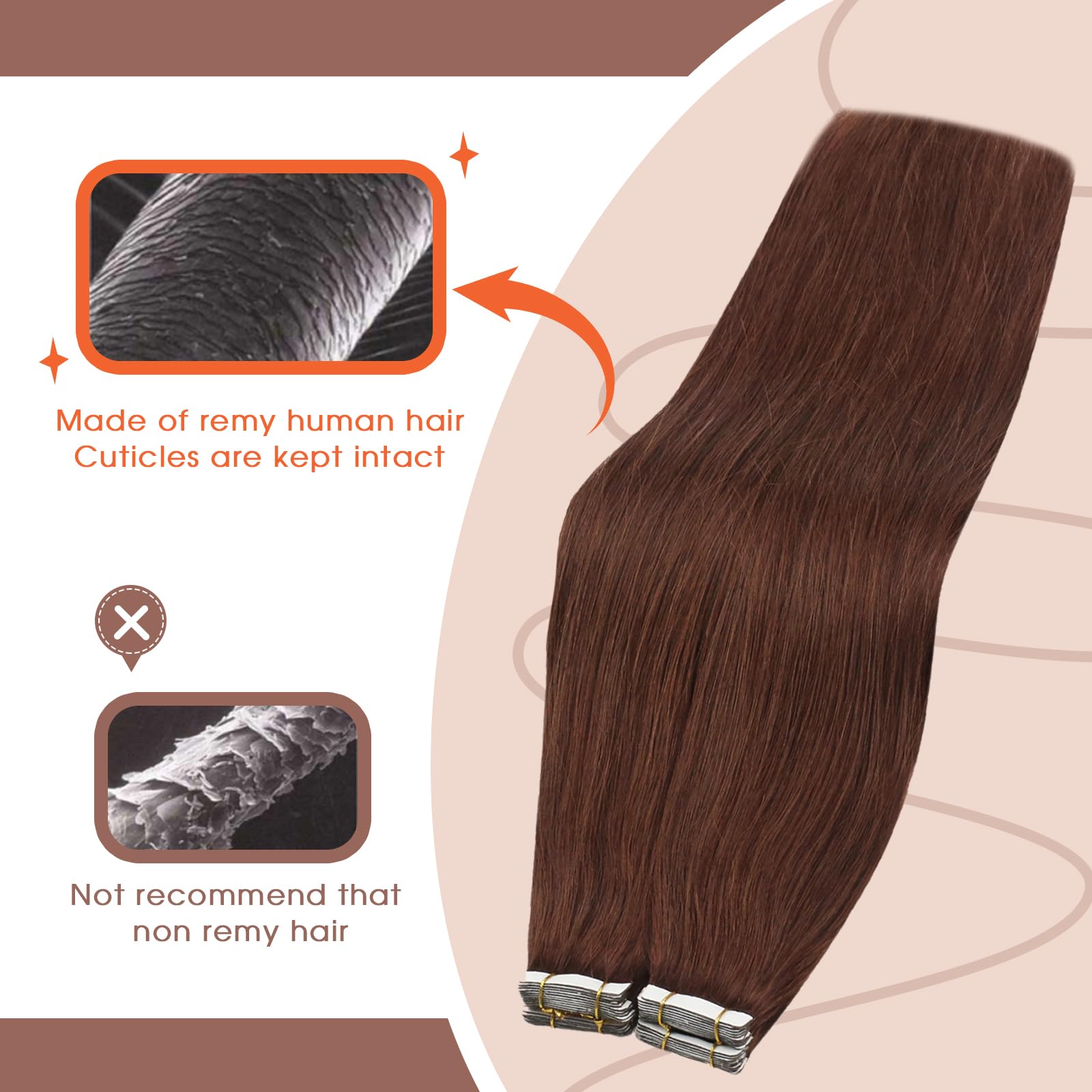 Sunny Hair Tape In Hair Extensions Auburn Hair Extensions Tape In Extensions Auburn Brown Tape In Hair Extensions Human Hair Aub