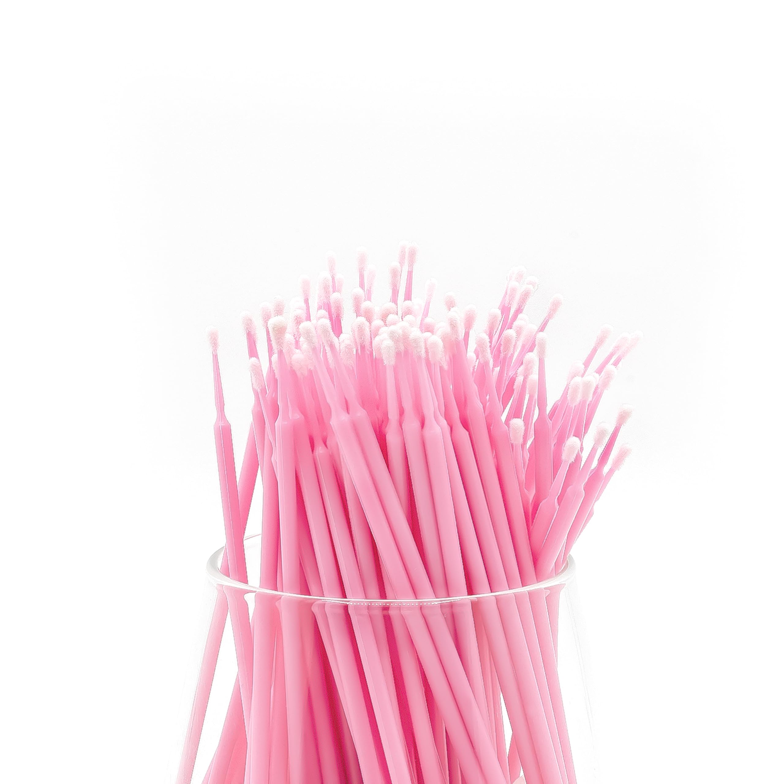 i-Laesh 200Pcs Medium Tip Micro Brushes - Microswabs for Eyelash Extensions - Microbrush Applicators Brush - Cotton Swabs Qtips