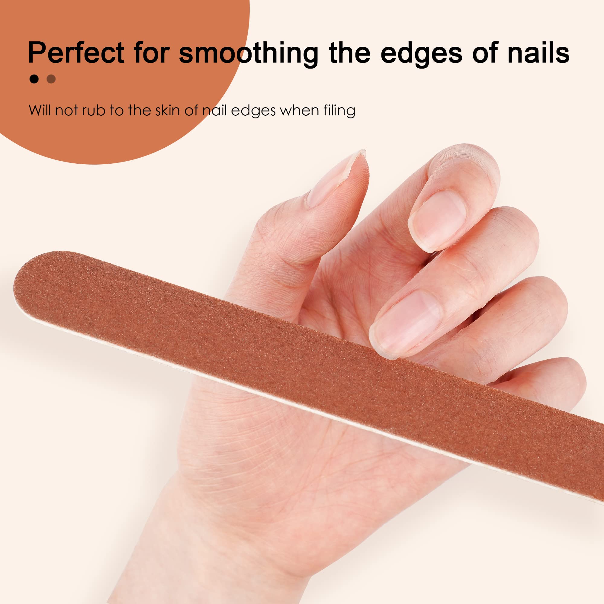 Canvalite Nail File Large Emery Boards For Nails,180 Grit Nail Files For Natural Nails, Thin Emory Nail File Pack Manicure Tool