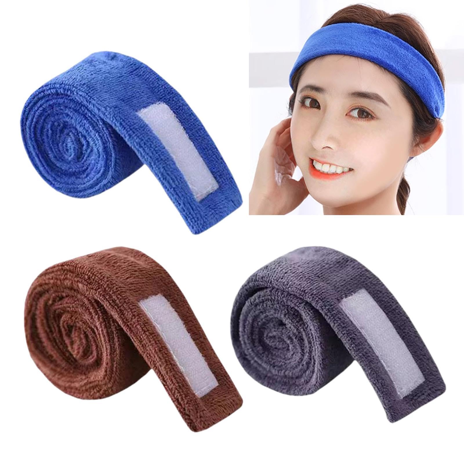 Enakshi 5Pcs Washing Face Headband Soft Makeup Headband For Yoga Washing Face Shower Brown|Health & Beauty | Hair Care & Styling