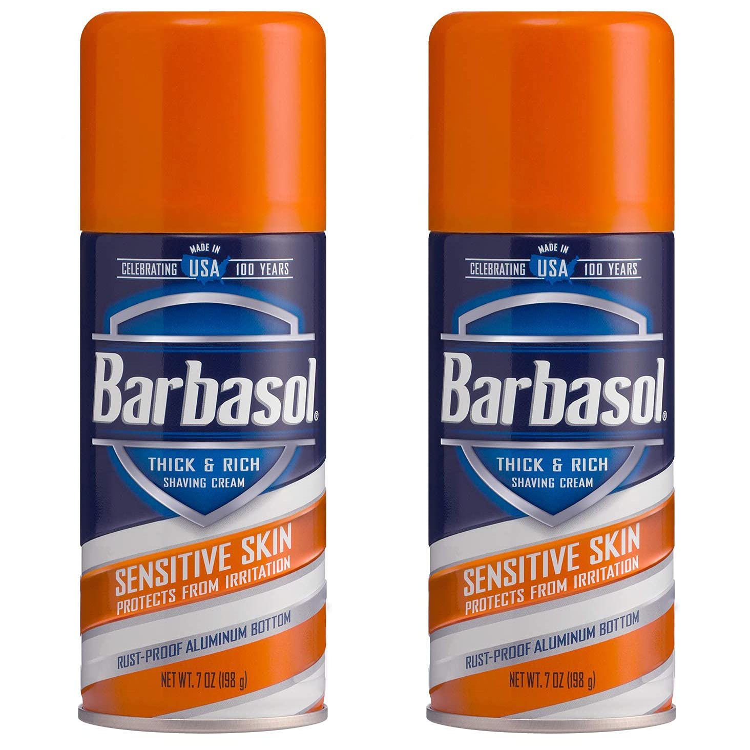 Barbasol Shave Cream 7 Ounce (Sensitive Skin, Pack of 2)
