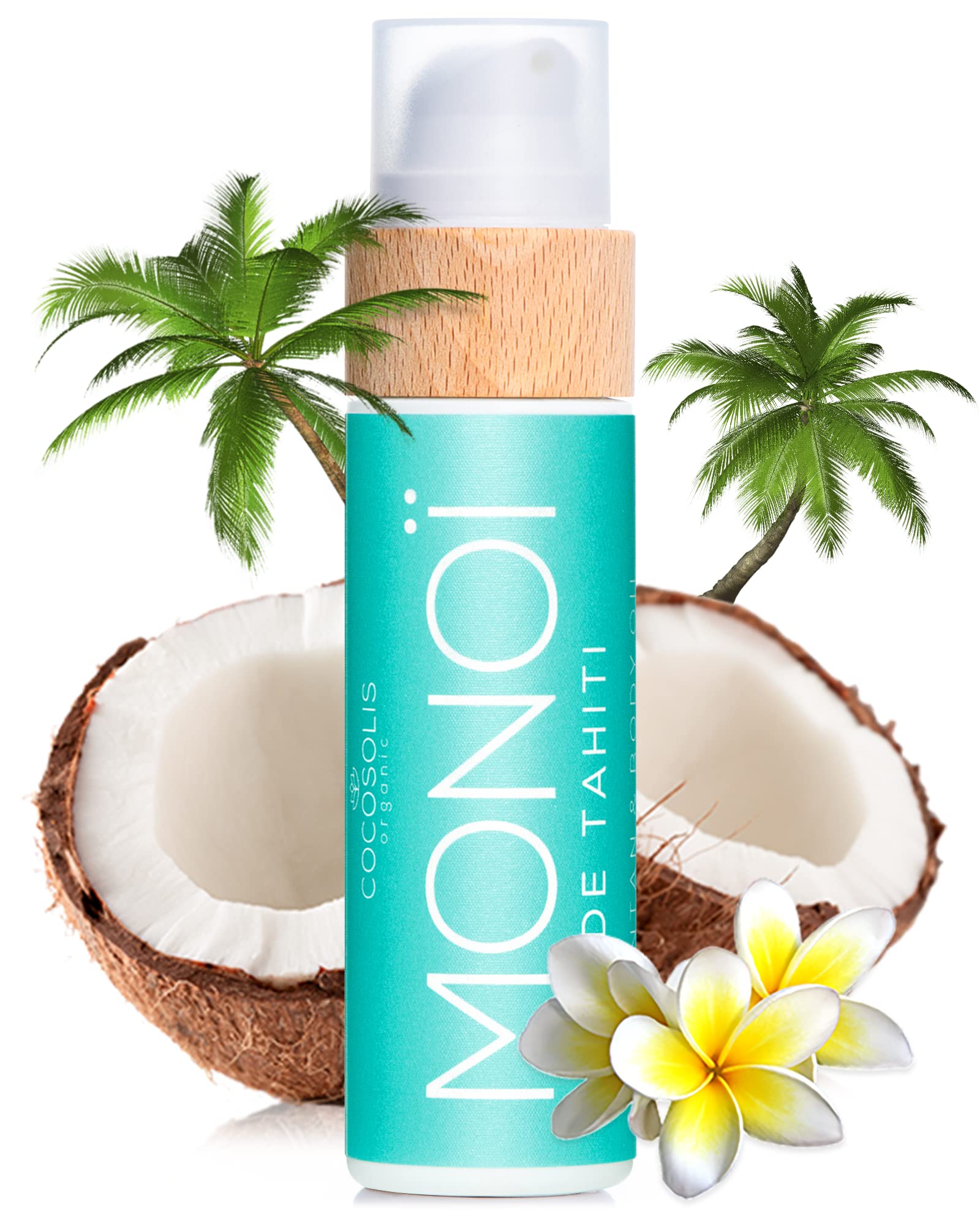 COCOSOLIS MONOI Tanning Accelerator - Organic Tanning Oil with Vitamin E & Monoi de Tahiti Oil for a Fast Intensive Tan - Tannin
