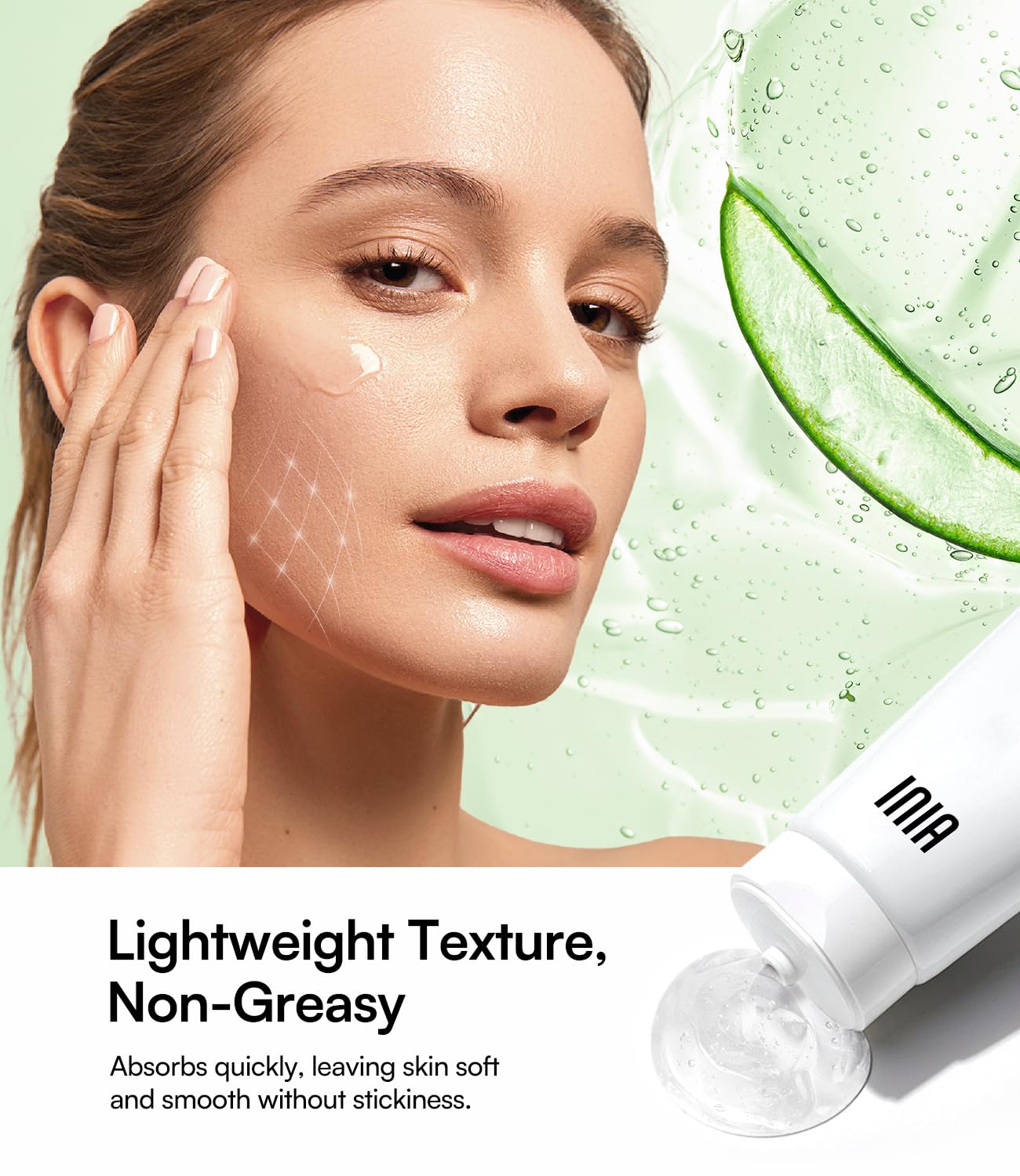 Inia Microcurrent Conductive Gel For Korean Skin Care Machines & Face Massagers - Hydrating Gel Primer With Hyaluronic Acid Faci