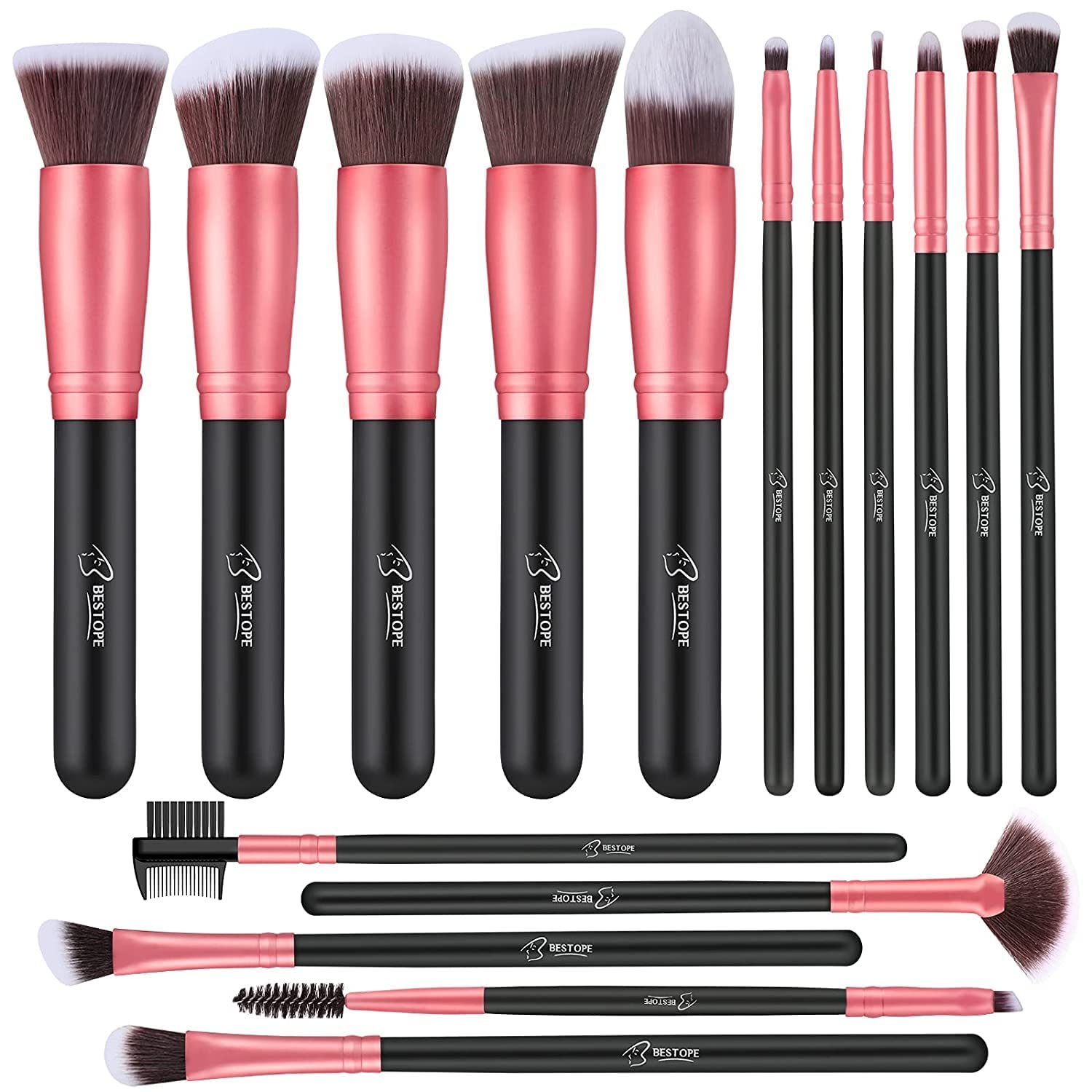 Makeup Brushes Makeup Brush Set - 16 Pcs Bestope Pro Premium Synthetic Foundation Concealers Eye Shadows Make Up Brush,Eyeliner