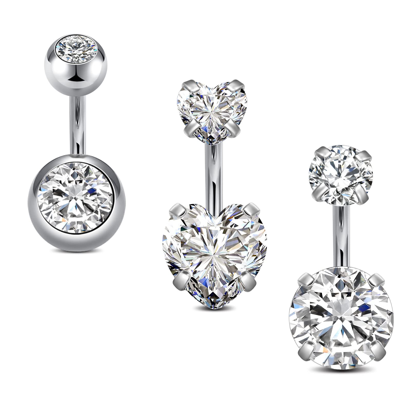 QWALIT Belly Button Rings Short Belly Button Ring Short Bar Belly Button Rings 6mm Belly Ring Small