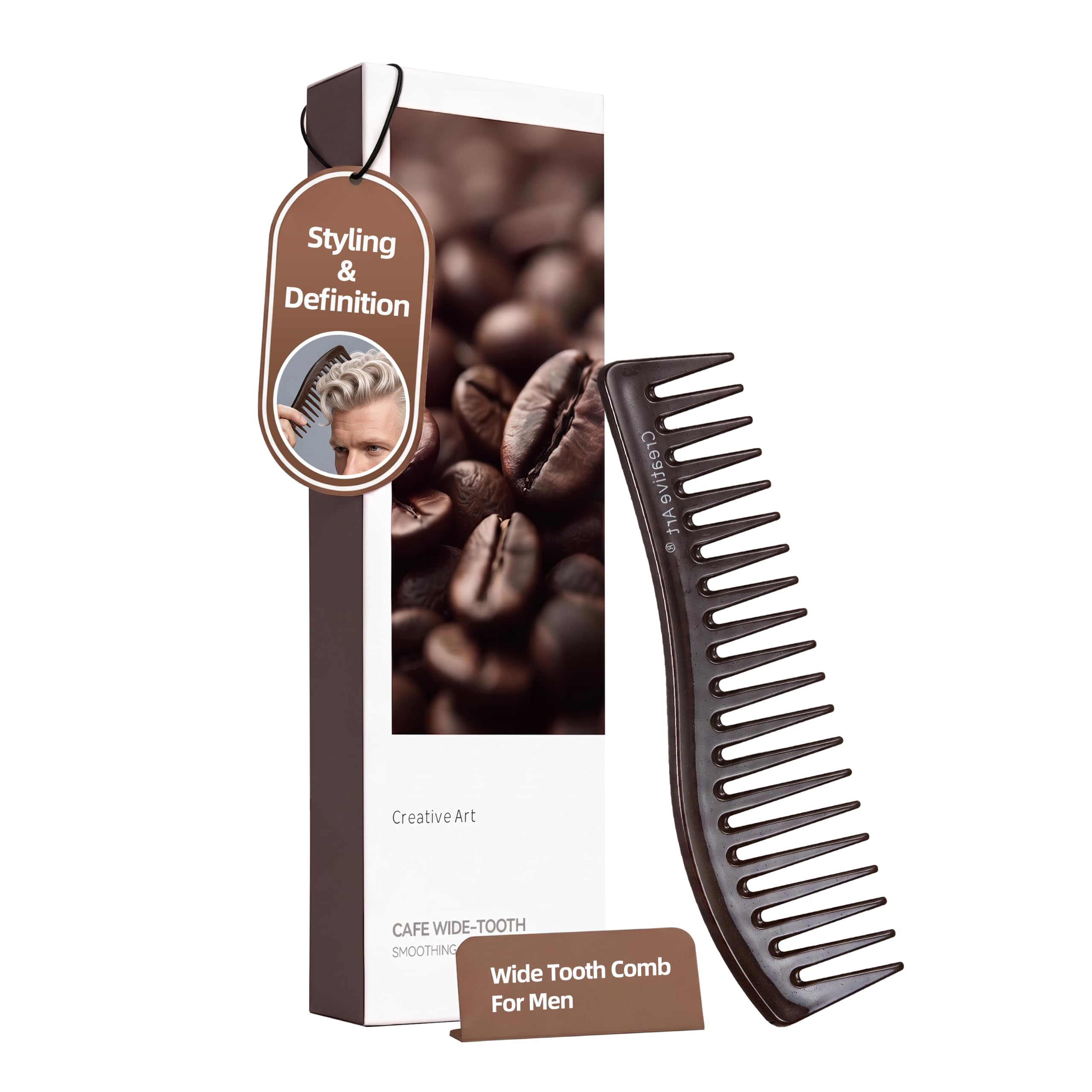 Wide tooth hair comb for men, Combs for Detangling and Curls Styling